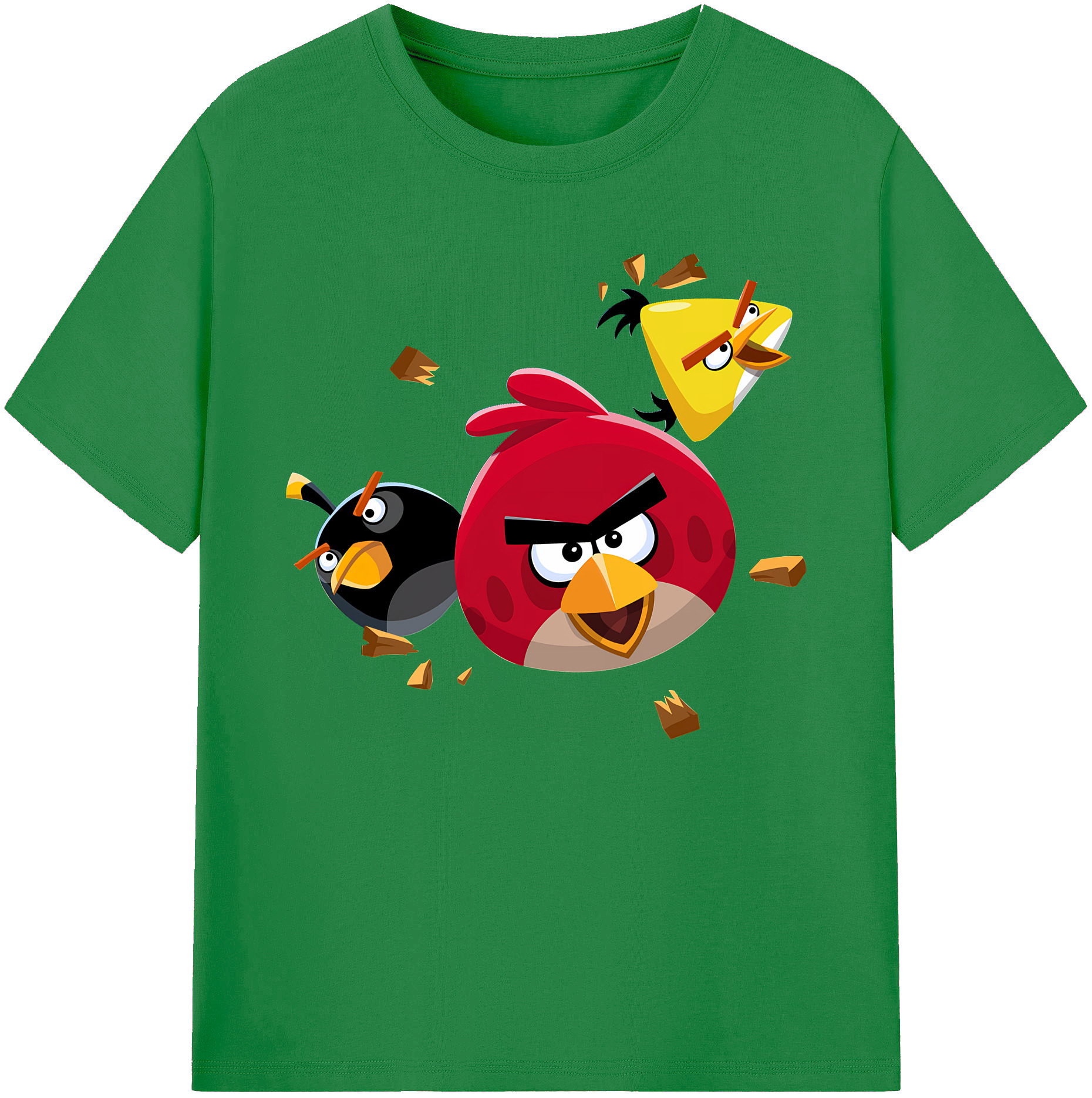 （画像用） Angry Birds アングリーバード 綿100％ メンズ半袖Tシャツ｜肌触りやわらか＆通気性