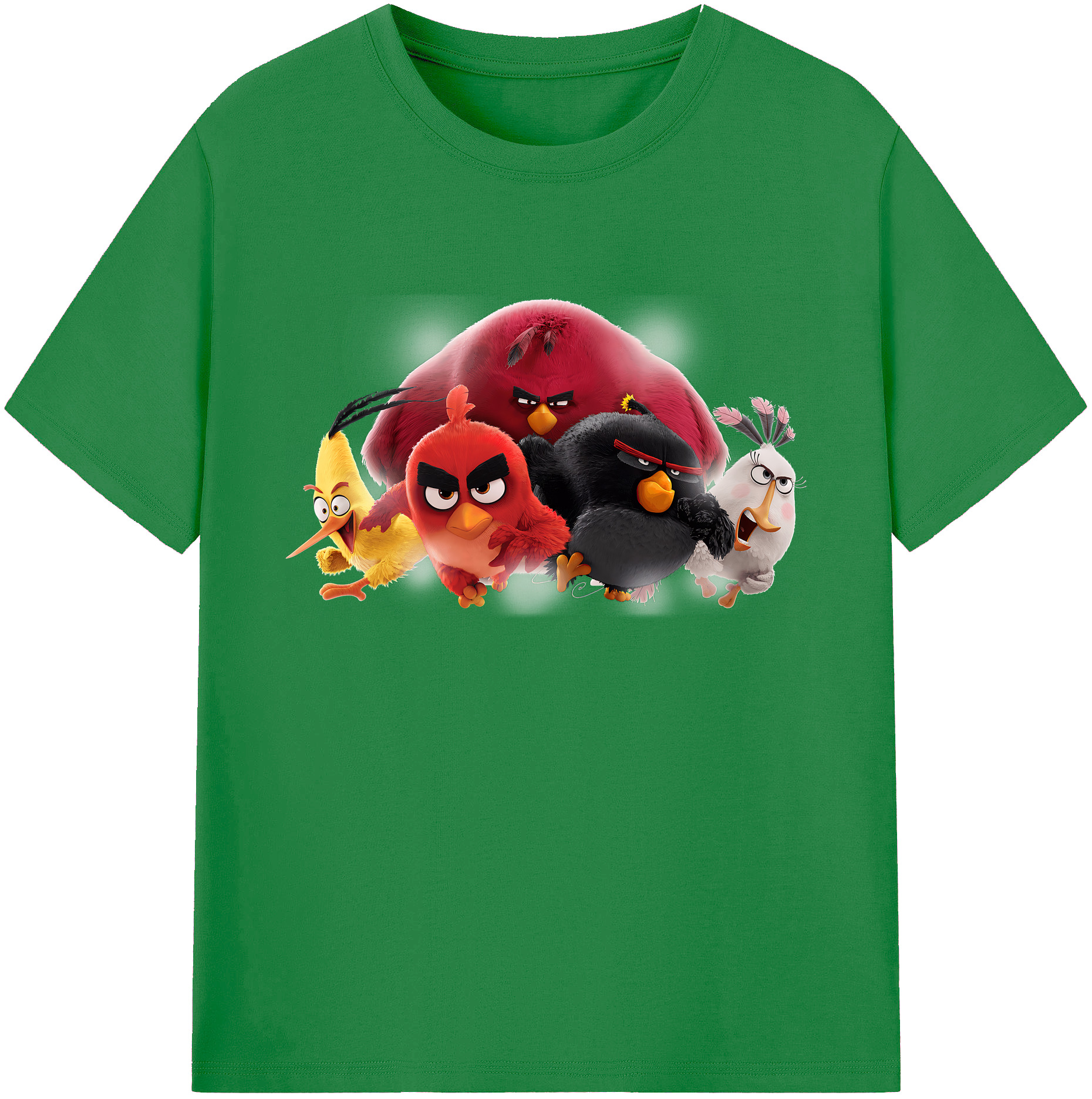 （画像用） Angry Birds アングリーバード 綿100％ メンズ半袖Tシャツ｜肌触りやわらか＆通気性