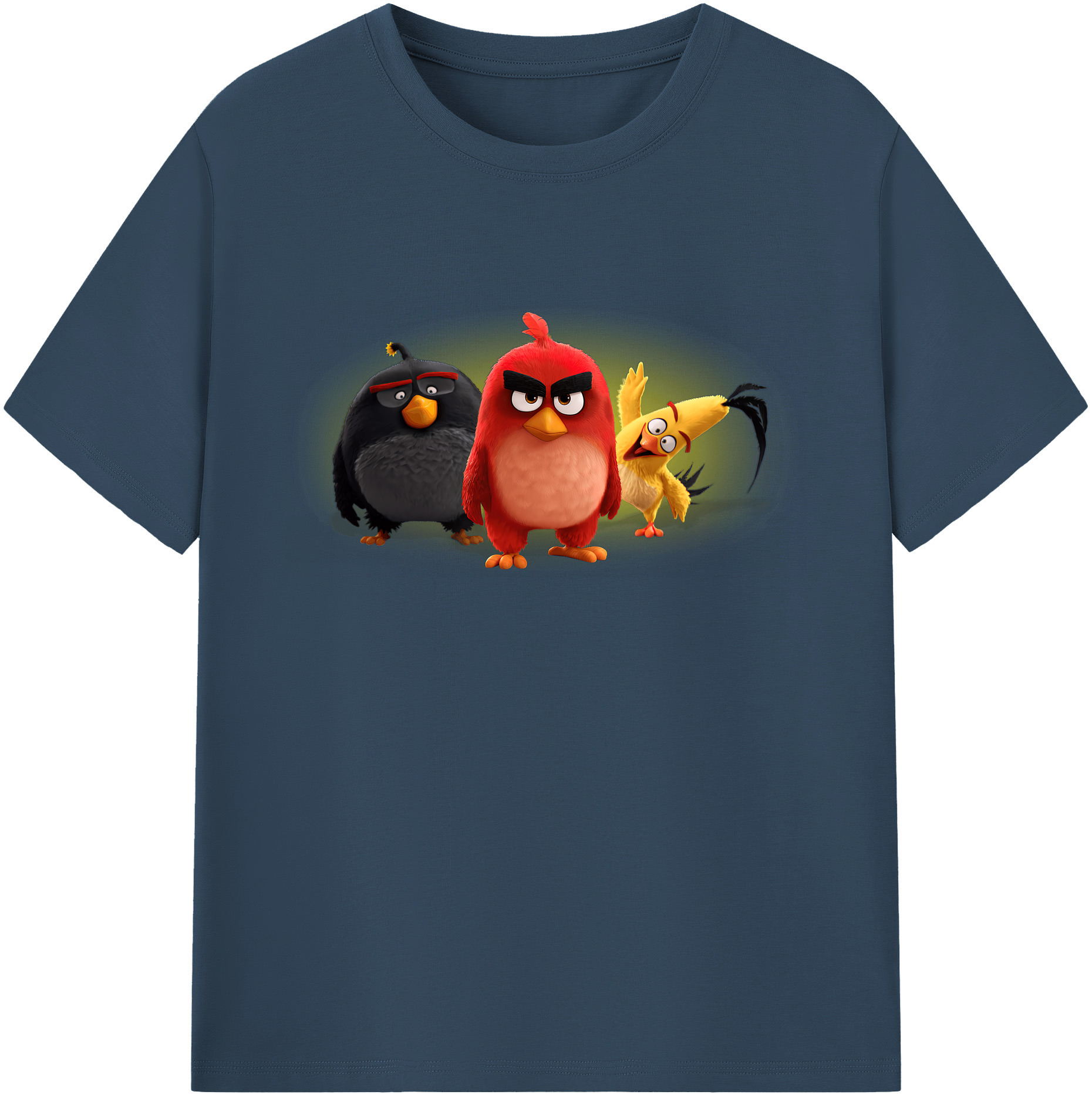 （画像用） Angry Birds アングリーバード 綿100％ メンズ半袖Tシャツ｜肌触りやわらか＆通気性