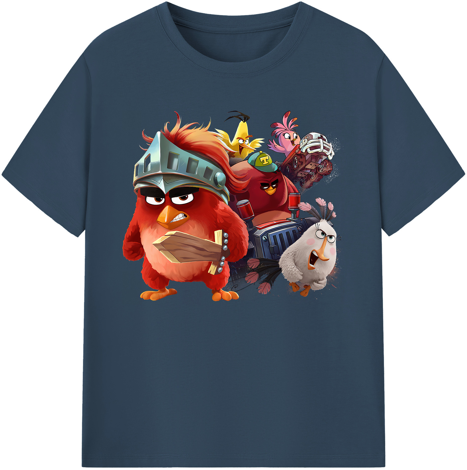 （画像用） Angry Birds アングリーバード 綿100％ メンズ半袖Tシャツ｜肌触りやわらか＆通気性