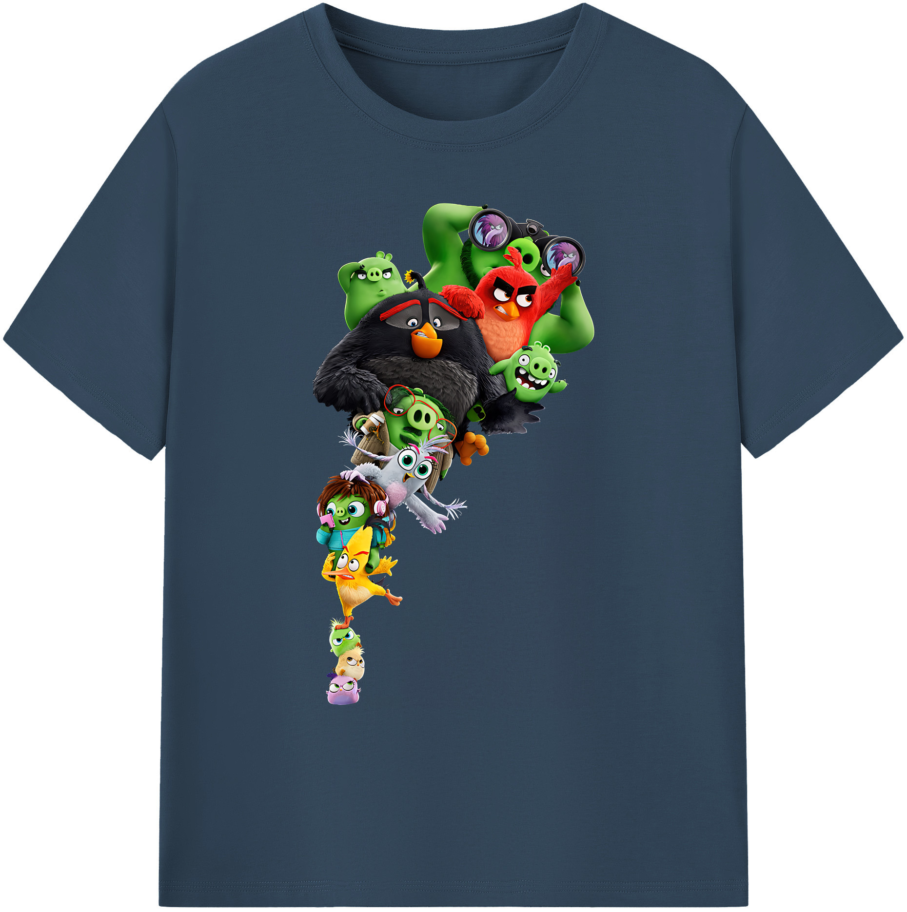 （画像用） Angry Birds アングリーバード 綿100％ メンズ半袖Tシャツ｜肌触りやわらか＆通気性