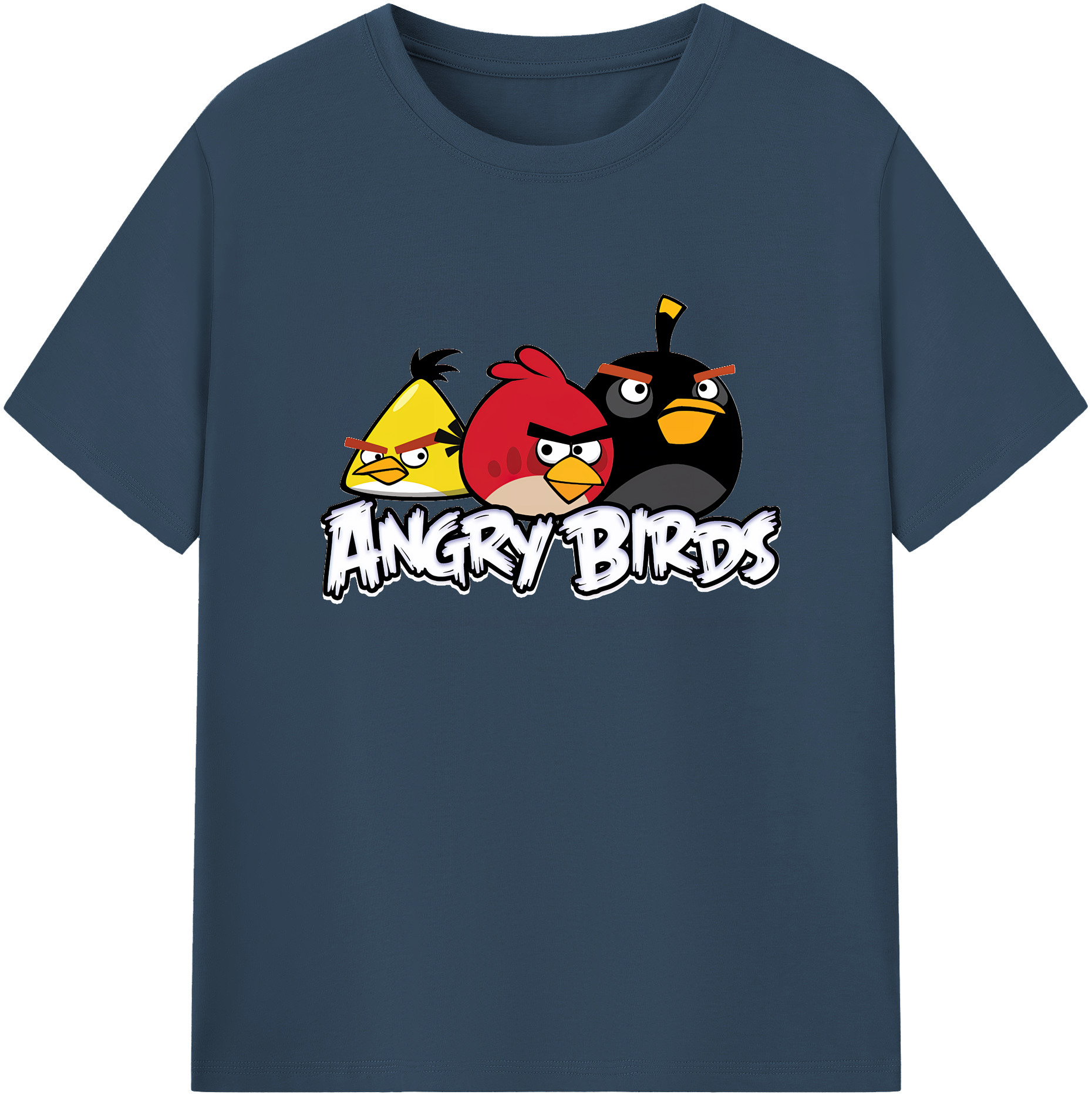 （画像用） Angry Birds アングリーバード 綿100％ メンズ半袖Tシャツ｜肌触りやわらか＆通気性