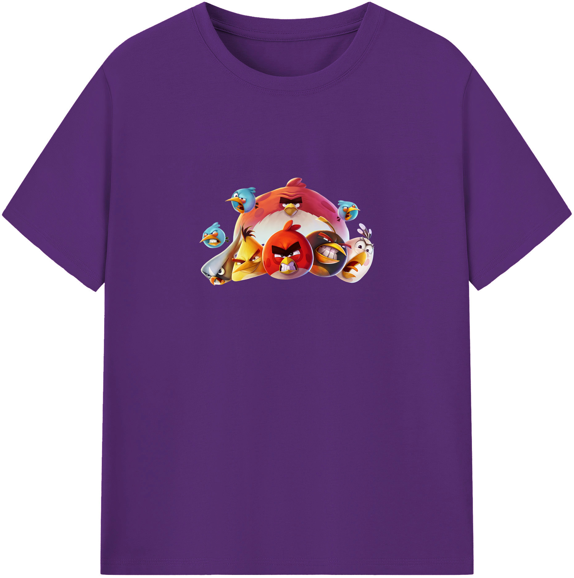 （画像用） Angry Birds アングリーバード 綿100％ メンズ半袖Tシャツ｜肌触りやわらか＆通気性