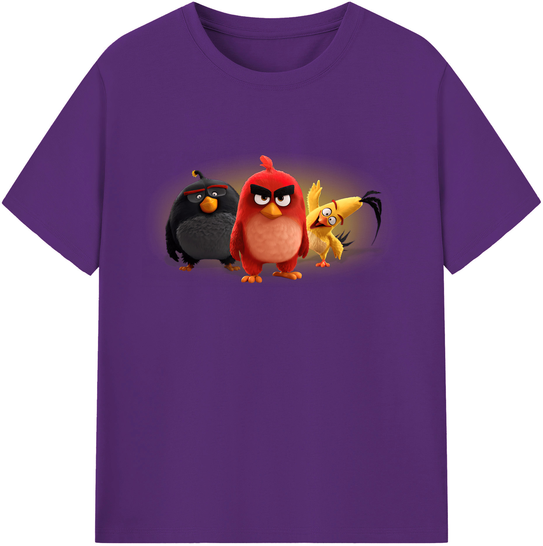 （画像用） Angry Birds アングリーバード 綿100％ メンズ半袖Tシャツ｜肌触りやわらか＆通気性