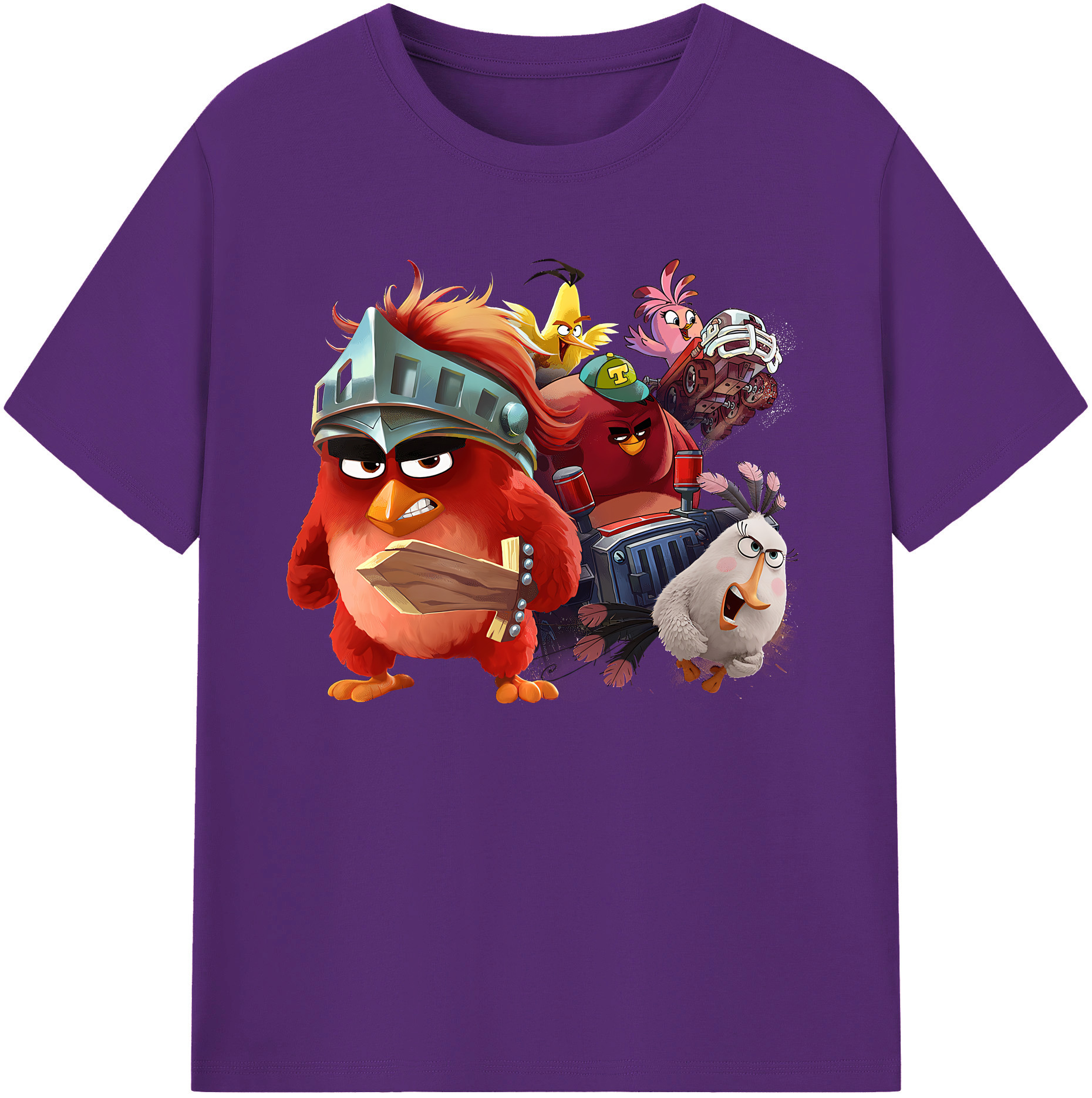 （画像用） Angry Birds アングリーバード 綿100％ メンズ半袖Tシャツ｜肌触りやわらか＆通気性