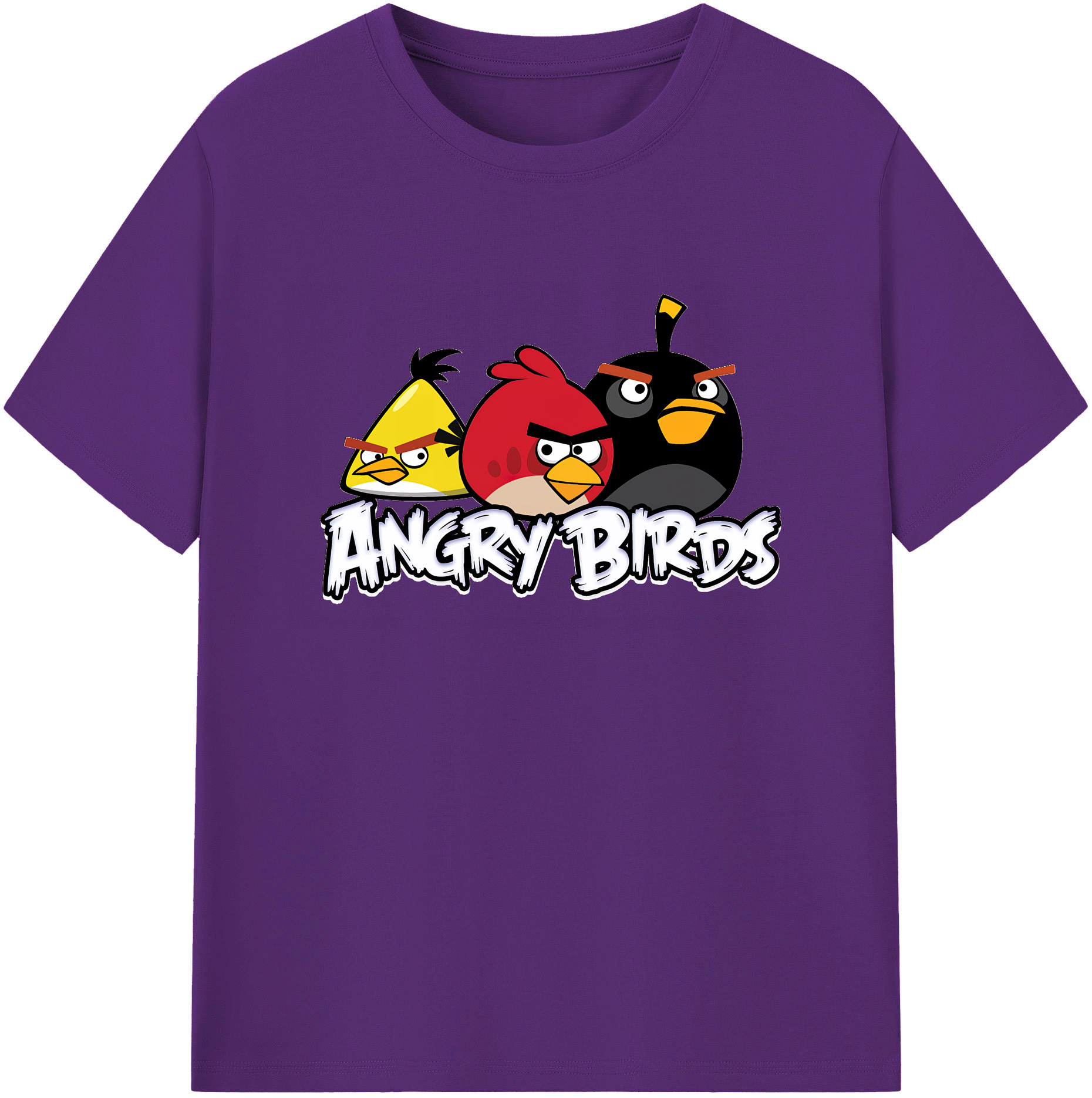 （画像用） Angry Birds アングリーバード 綿100％ メンズ半袖Tシャツ｜肌触りやわらか＆通気性