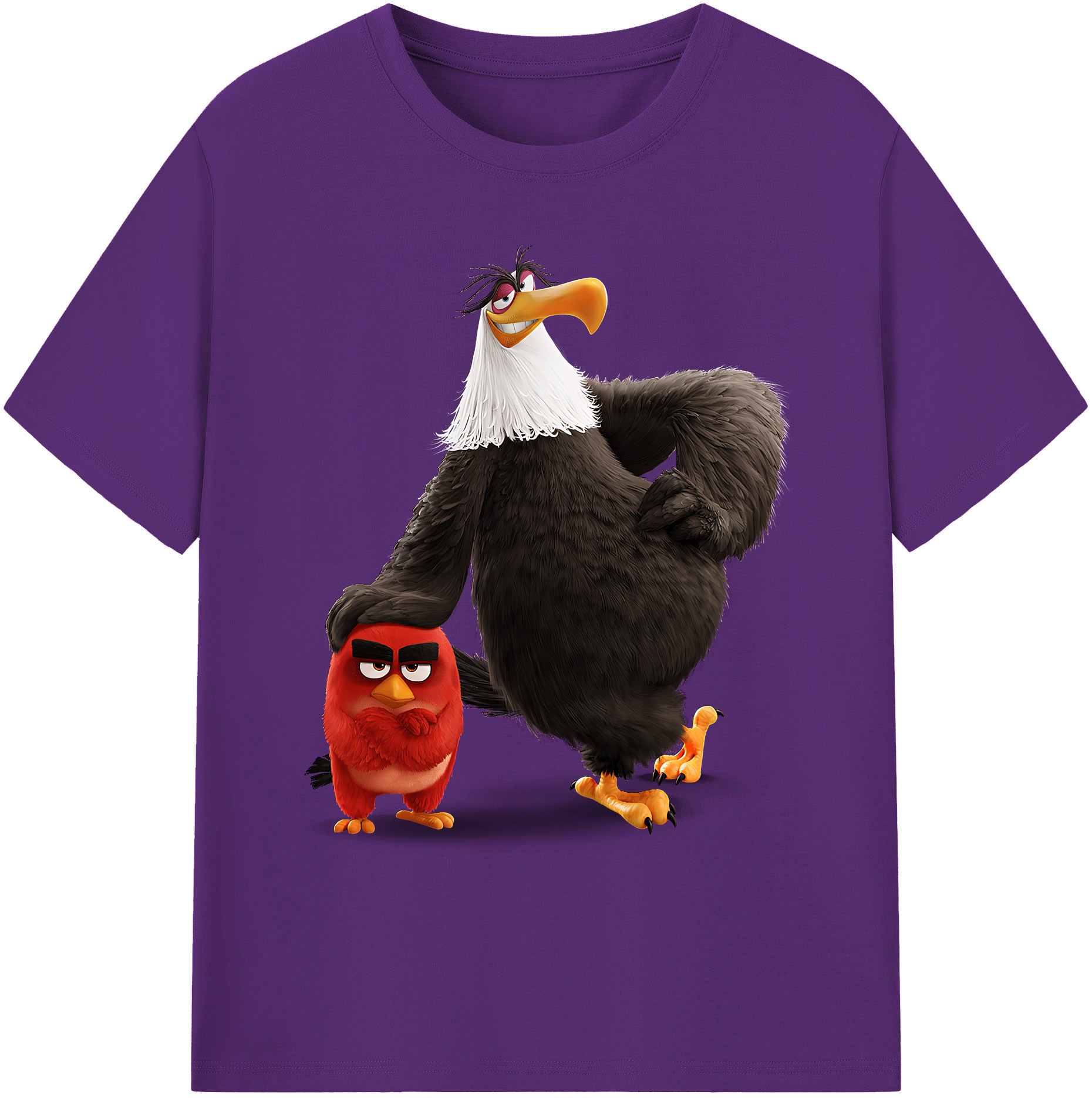 （画像用） Angry Birds アングリーバード 綿100％ メンズ半袖Tシャツ｜肌触りやわらか＆通気性