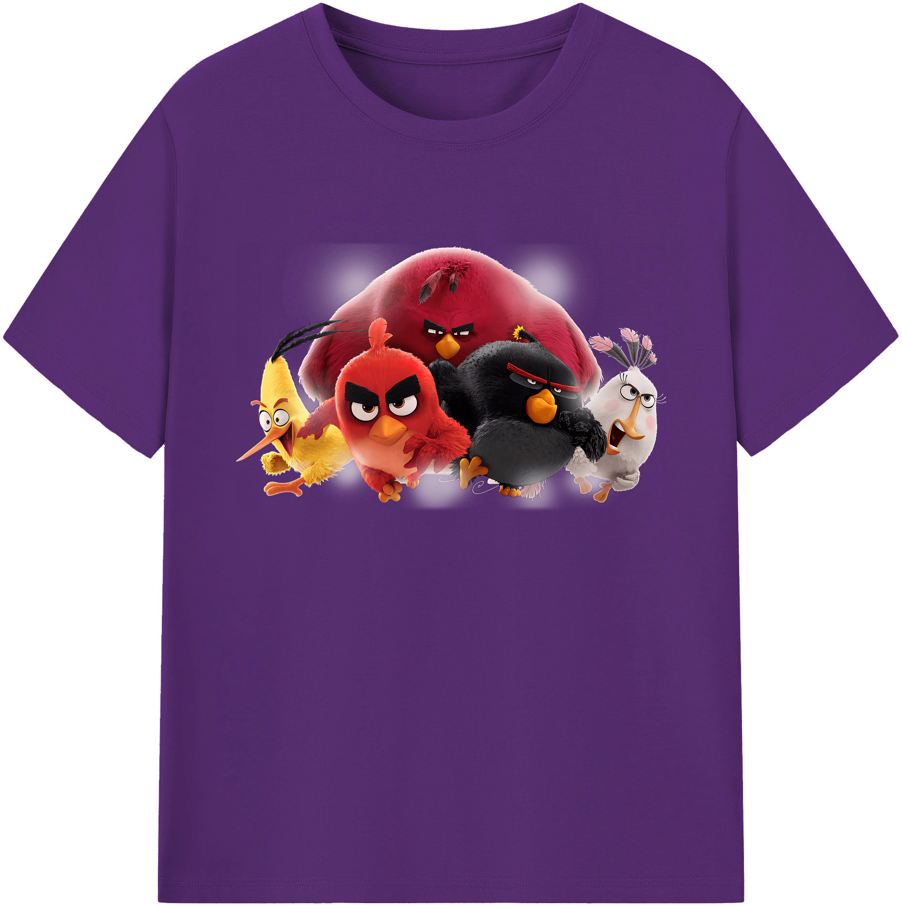 （画像用） Angry Birds アングリーバード 綿100％ メンズ半袖Tシャツ｜肌触りやわらか＆通気性