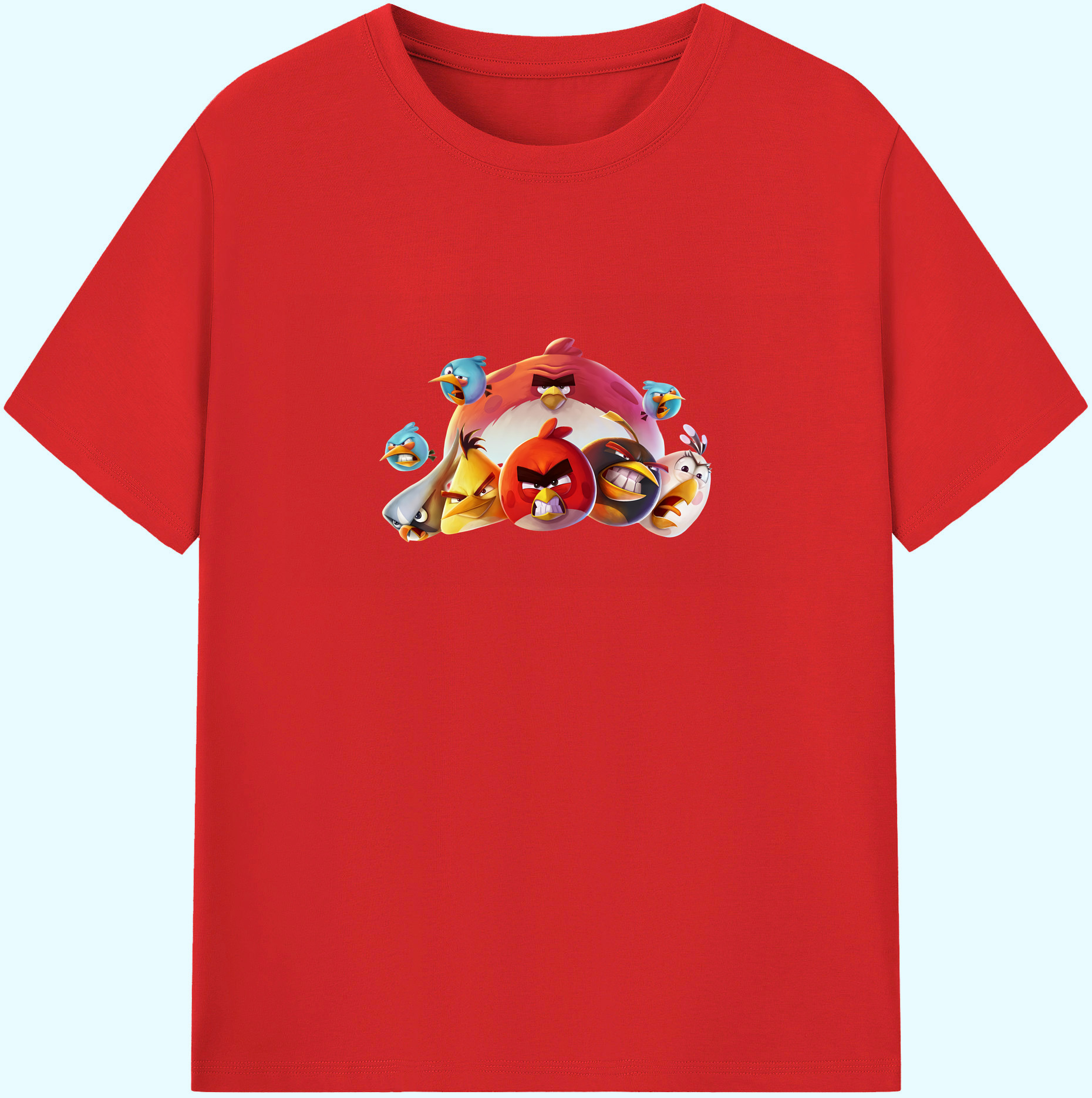 （画像用） Angry Birds アングリーバード 綿100％ メンズ半袖Tシャツ｜肌触りやわらか＆通気性