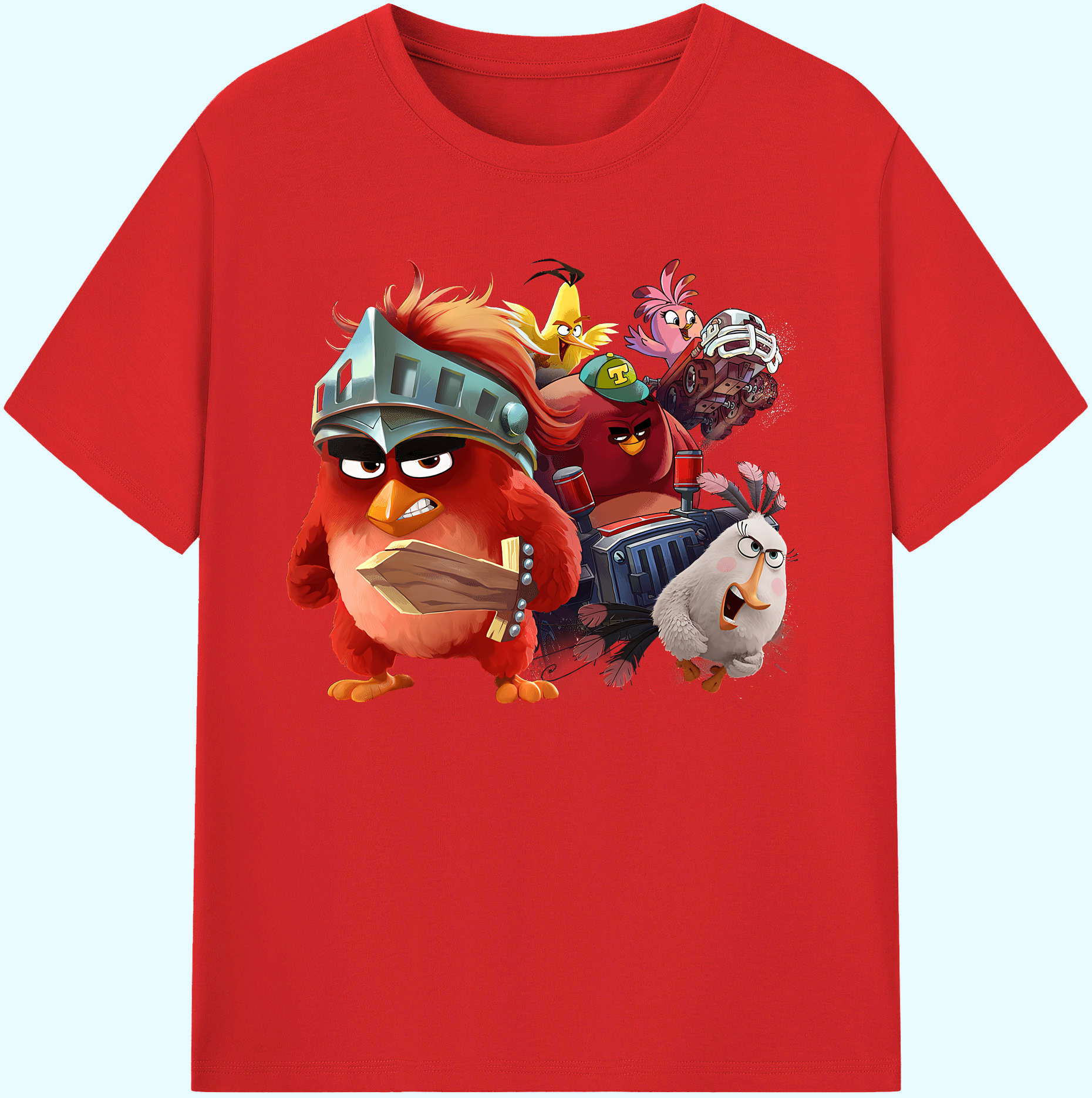 （画像用） Angry Birds アングリーバード 綿100％ メンズ半袖Tシャツ｜肌触りやわらか＆通気性
