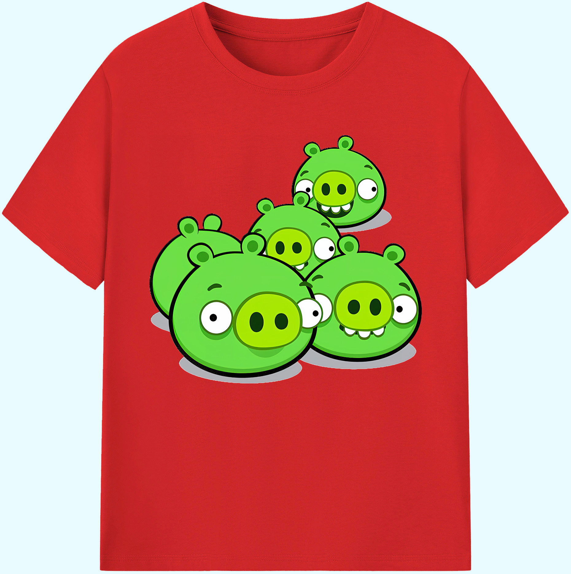 （画像用） Angry Birds アングリーバード 綿100％ メンズ半袖Tシャツ｜肌触りやわらか＆通気性
