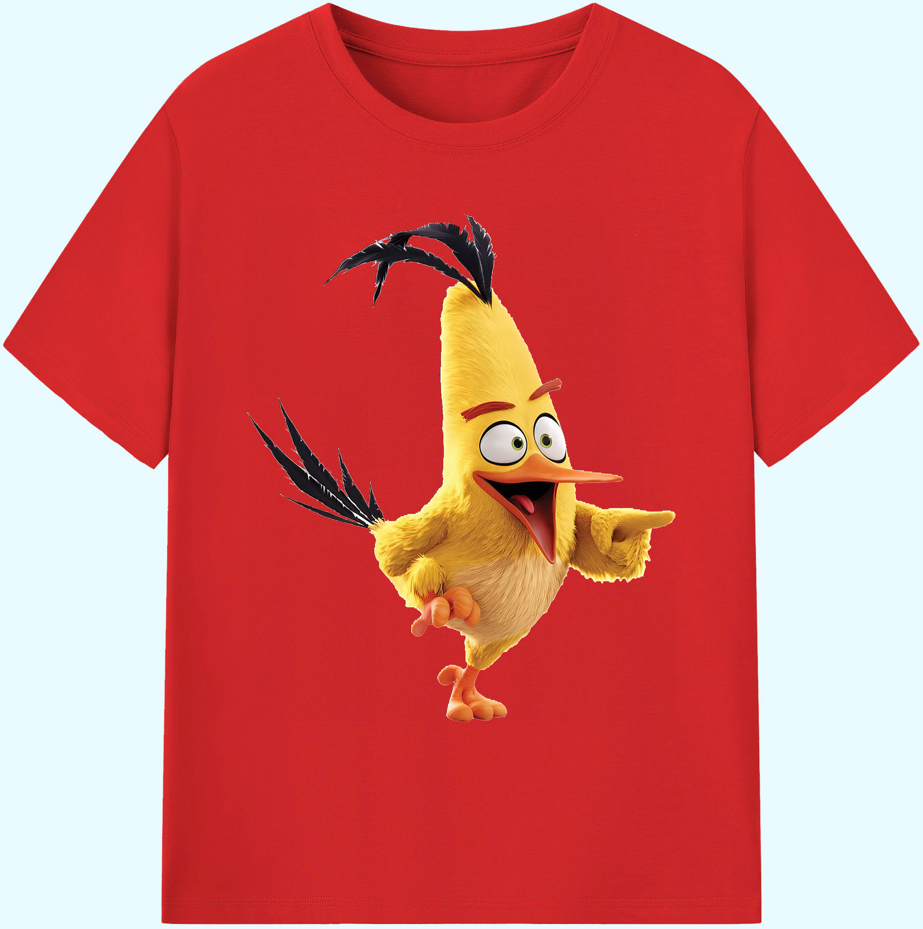 （画像用） Angry Birds アングリーバード 綿100％ メンズ半袖Tシャツ｜肌触りやわらか＆通気性
