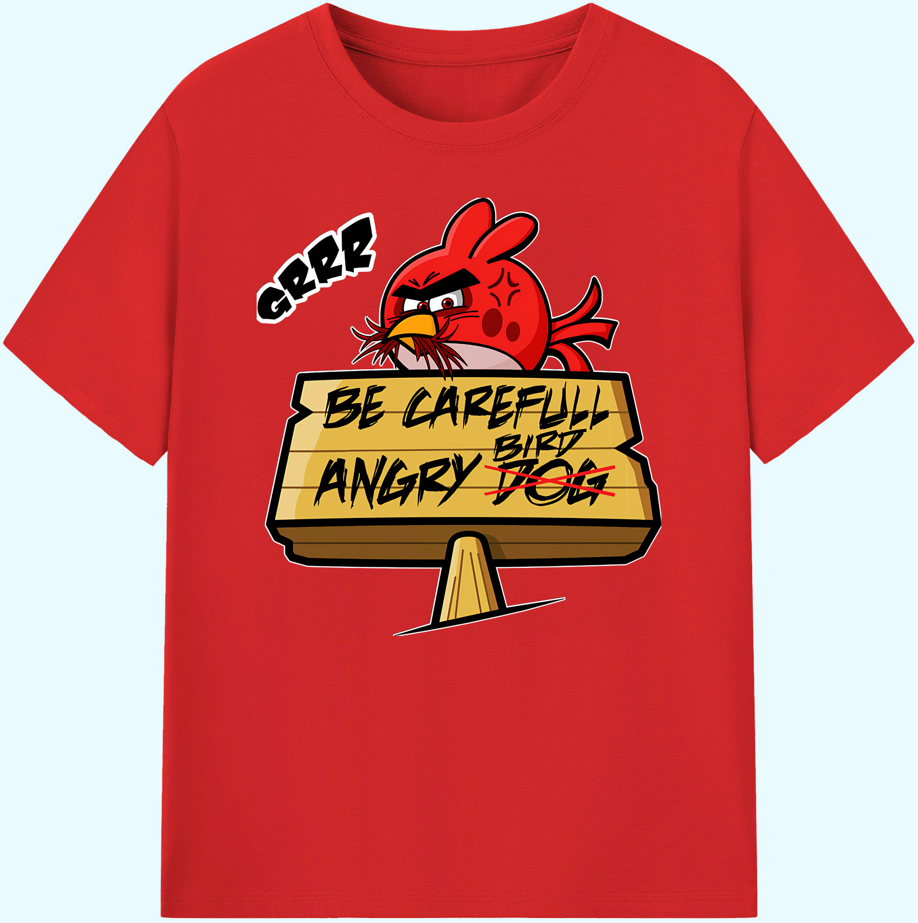 （画像用） Angry Birds アングリーバード 綿100％ メンズ半袖Tシャツ｜肌触りやわらか＆通気性