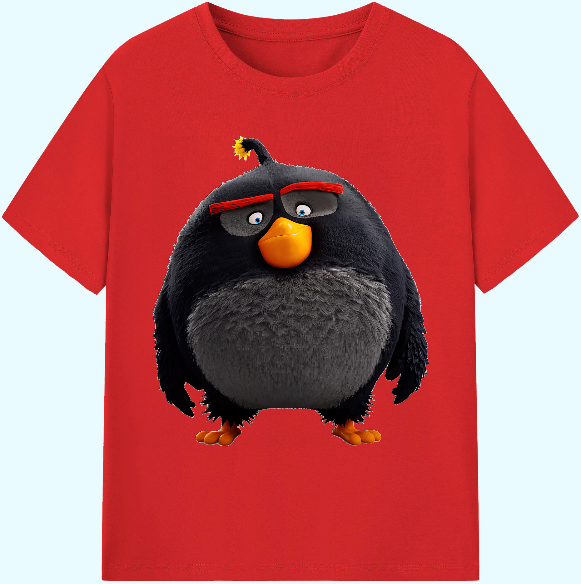 （画像用） Angry Birds アングリーバード 綿100％ メンズ半袖Tシャツ｜肌触りやわらか＆通気性