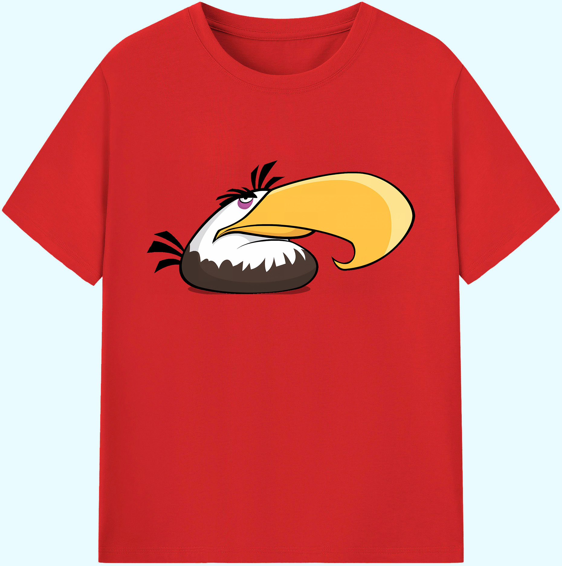 （画像用） Angry Birds アングリーバード 綿100％ メンズ半袖Tシャツ｜肌触りやわらか＆通気性