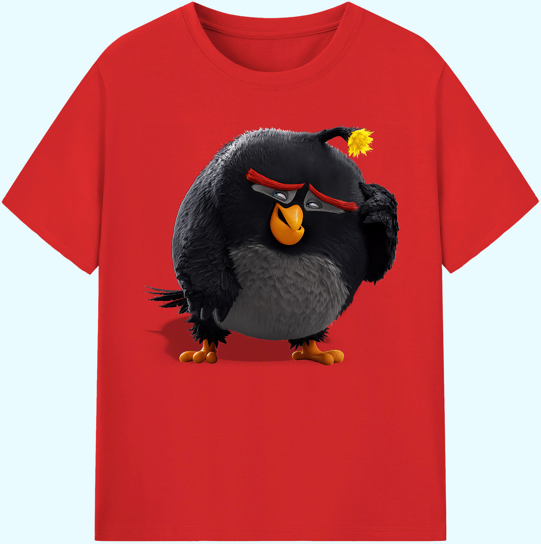 （画像用） Angry Birds アングリーバード 綿100％ メンズ半袖Tシャツ｜肌触りやわらか＆通気性