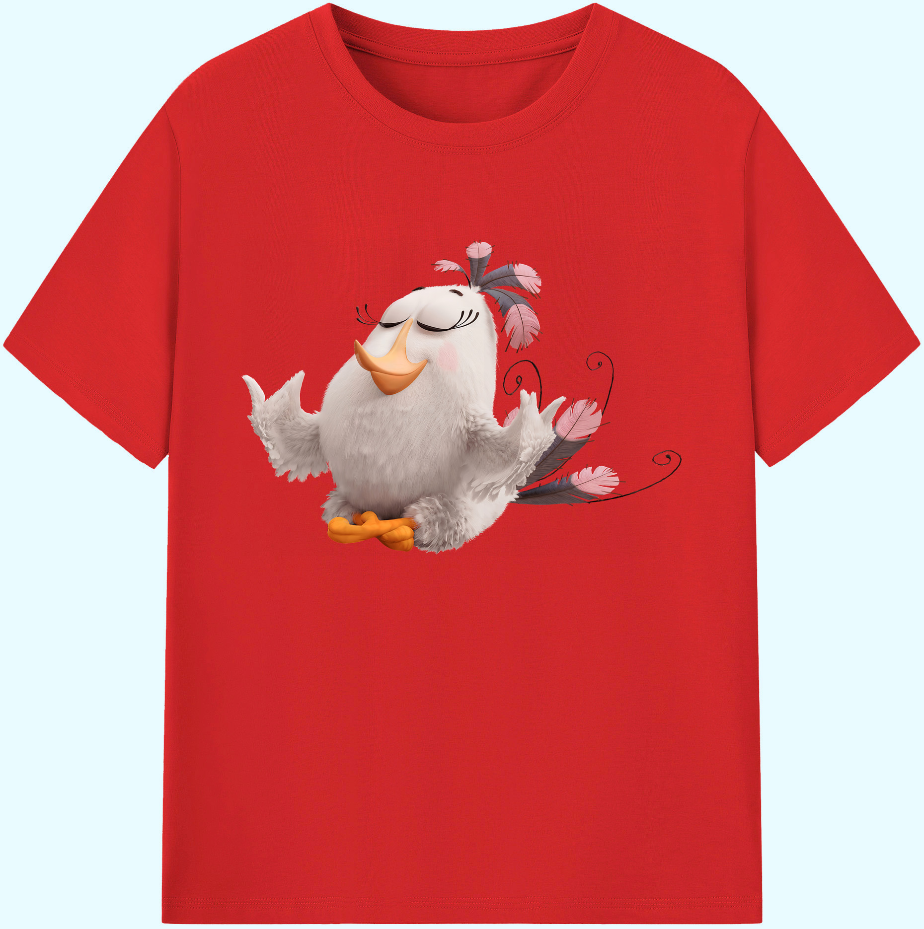 （画像用） Angry Birds アングリーバード 綿100％ メンズ半袖Tシャツ｜肌触りやわらか＆通気性