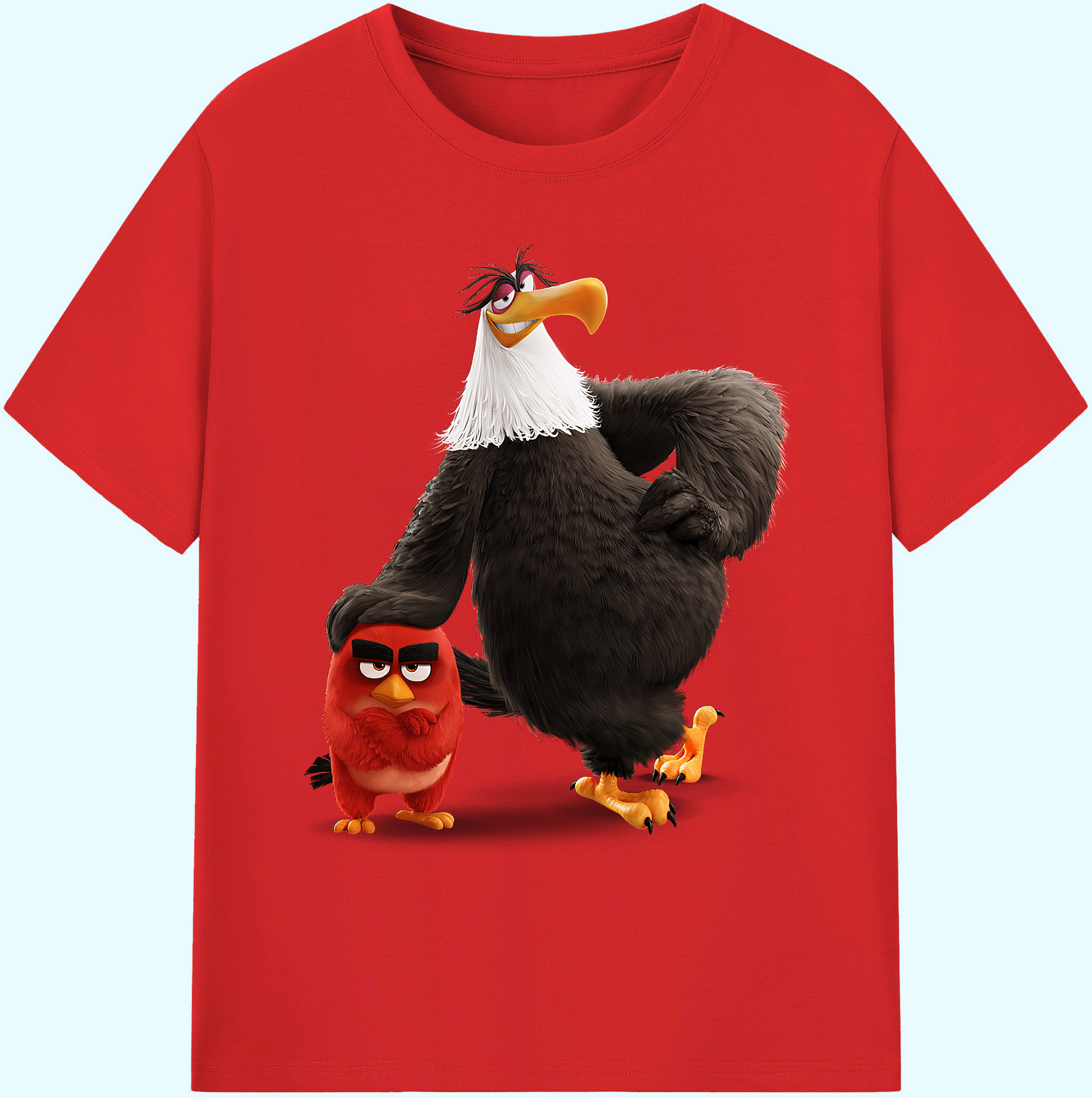 （画像用） Angry Birds アングリーバード 綿100％ メンズ半袖Tシャツ｜肌触りやわらか＆通気性