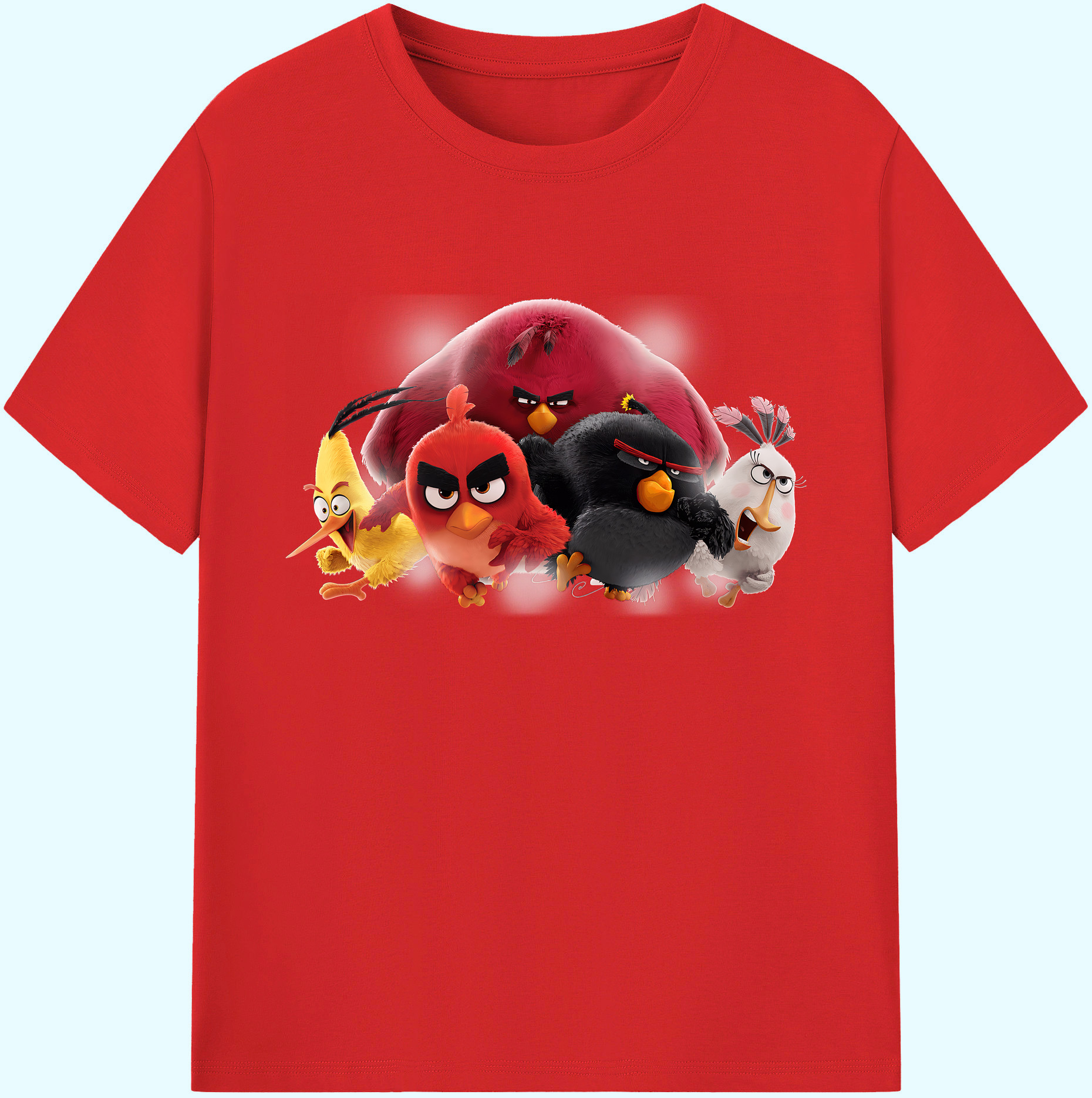 （画像用） Angry Birds アングリーバード 綿100％ メンズ半袖Tシャツ｜肌触りやわらか＆通気性