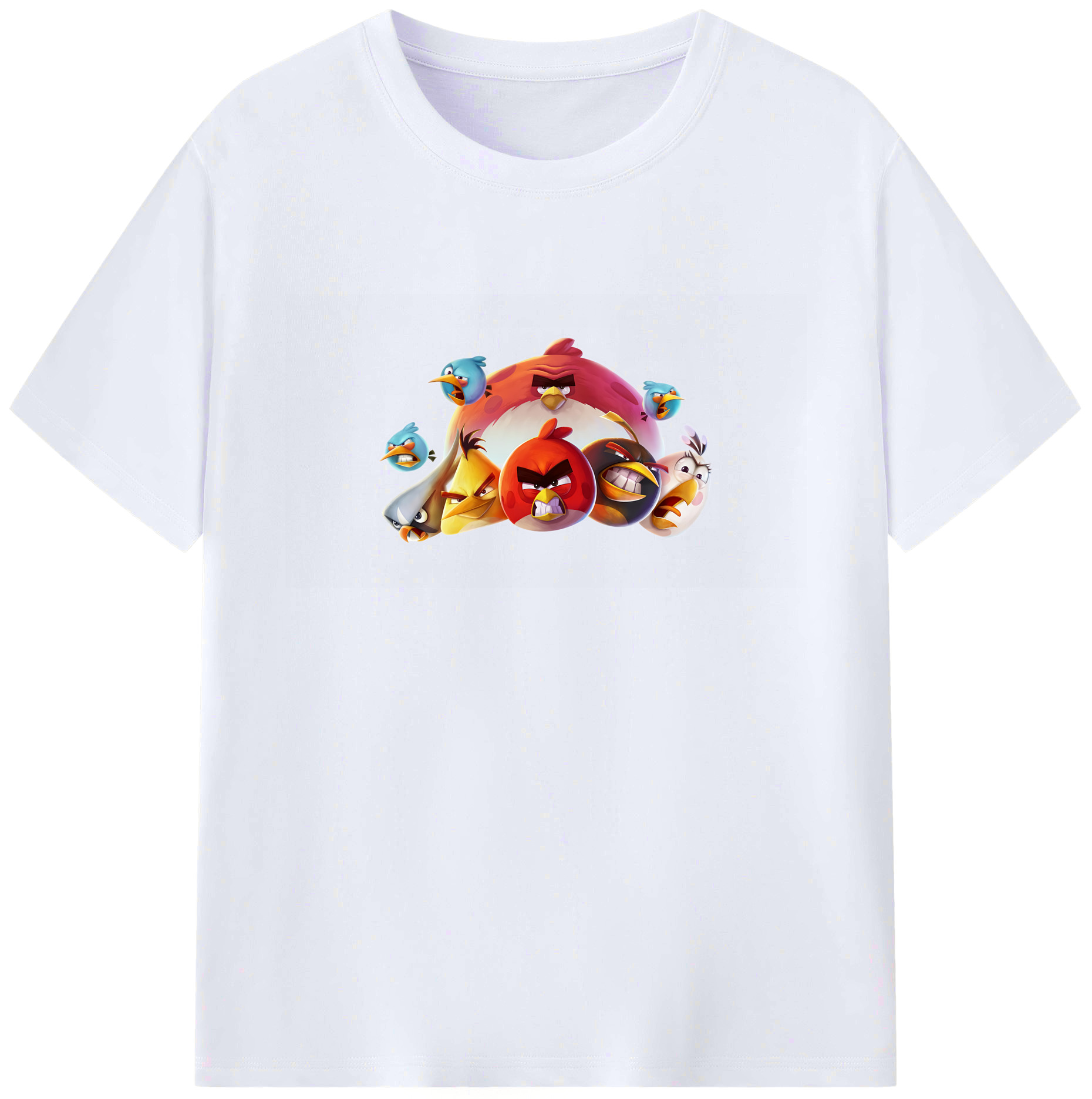 （画像用） Angry Birds アングリーバード 綿100％ メンズ半袖Tシャツ｜肌触りやわらか＆通気性
