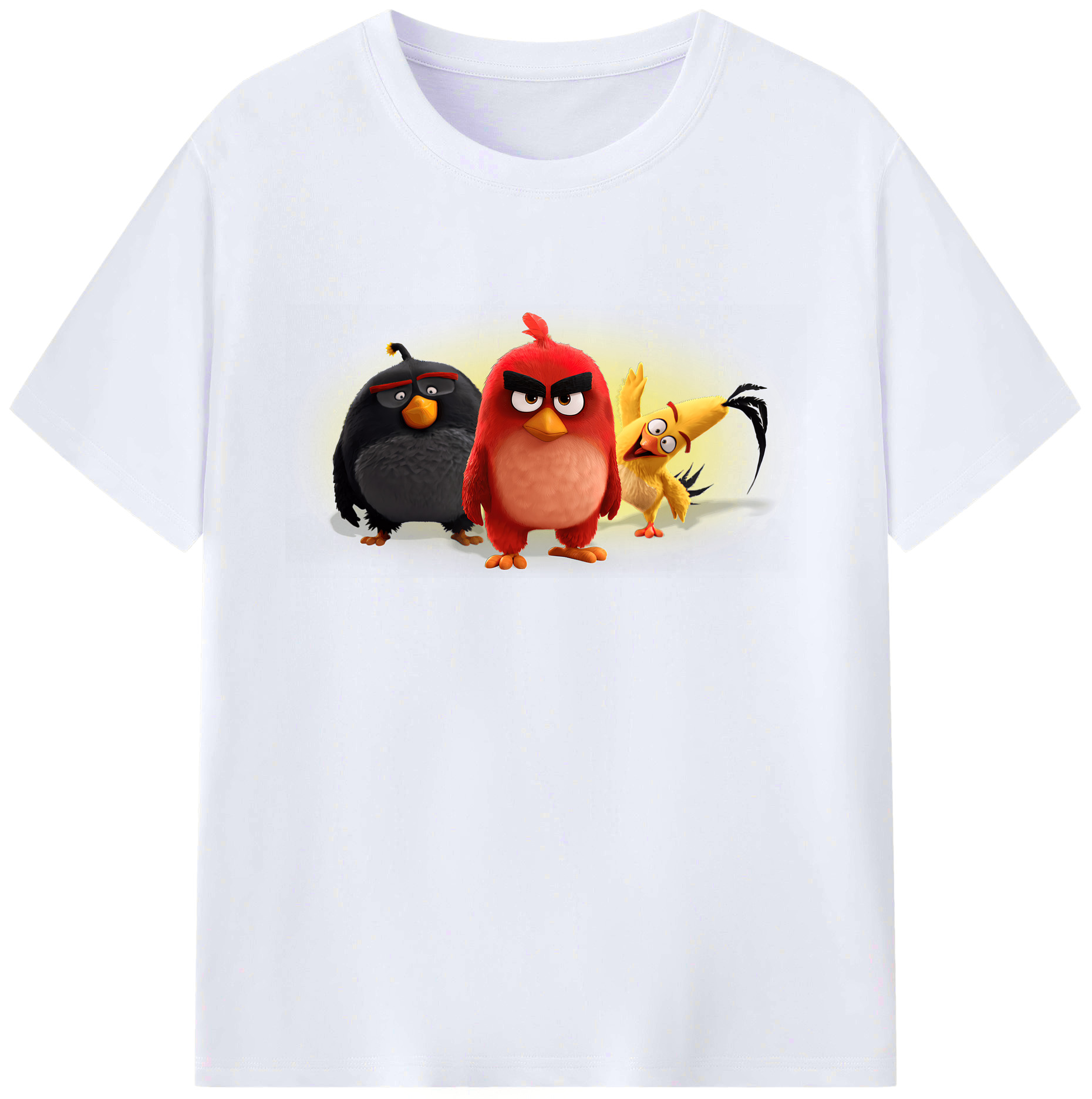 （画像用） Angry Birds アングリーバード 綿100％ メンズ半袖Tシャツ｜肌触りやわらか＆通気性