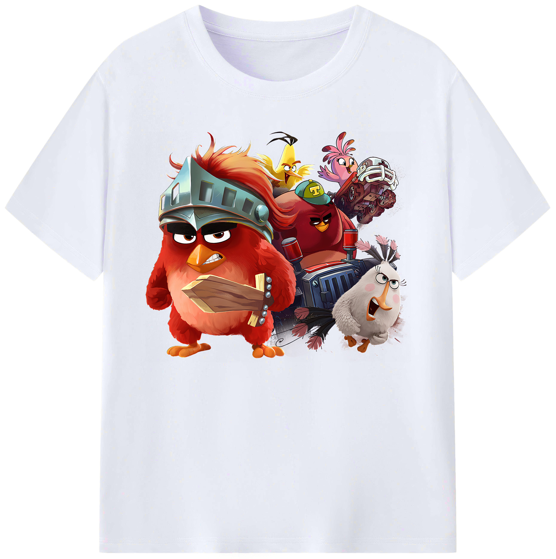 （画像用） Angry Birds アングリーバード 綿100％ メンズ半袖Tシャツ｜肌触りやわらか＆通気性