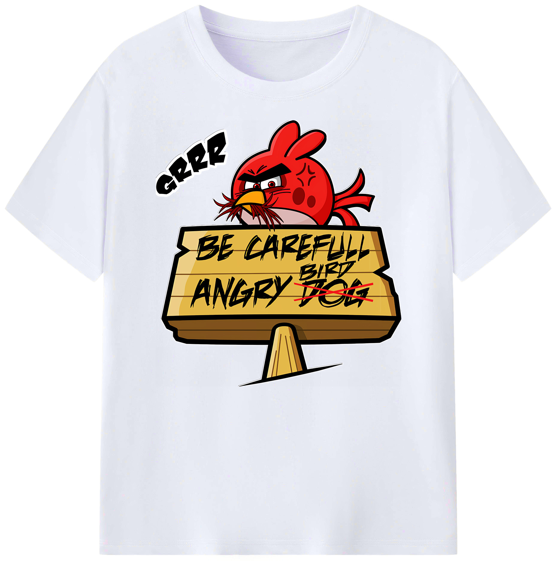 （画像用） Angry Birds アングリーバード 綿100％ メンズ半袖Tシャツ｜肌触りやわらか＆通気性