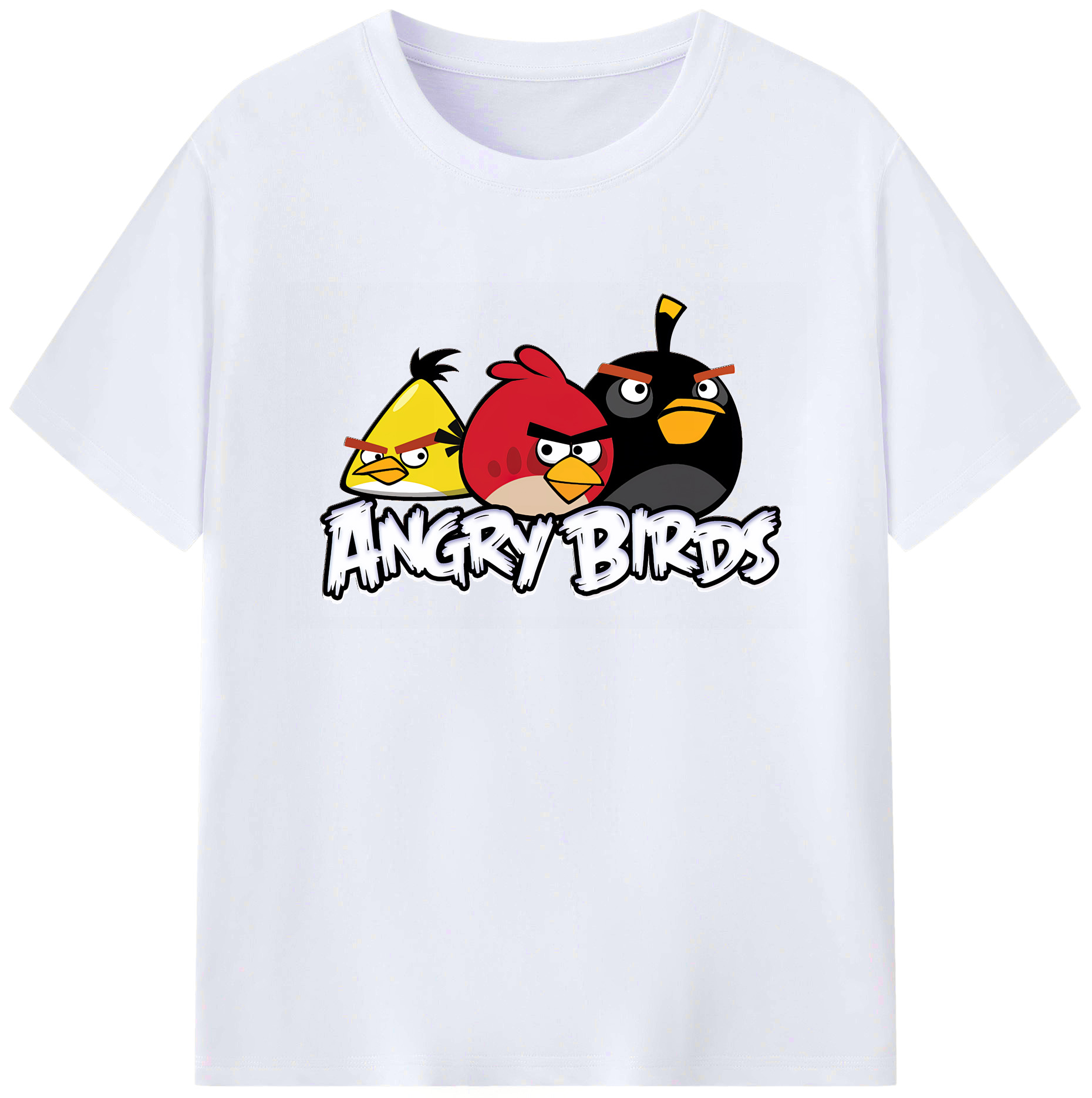 （画像用） Angry Birds アングリーバード 綿100％ メンズ半袖Tシャツ｜肌触りやわらか＆通気性