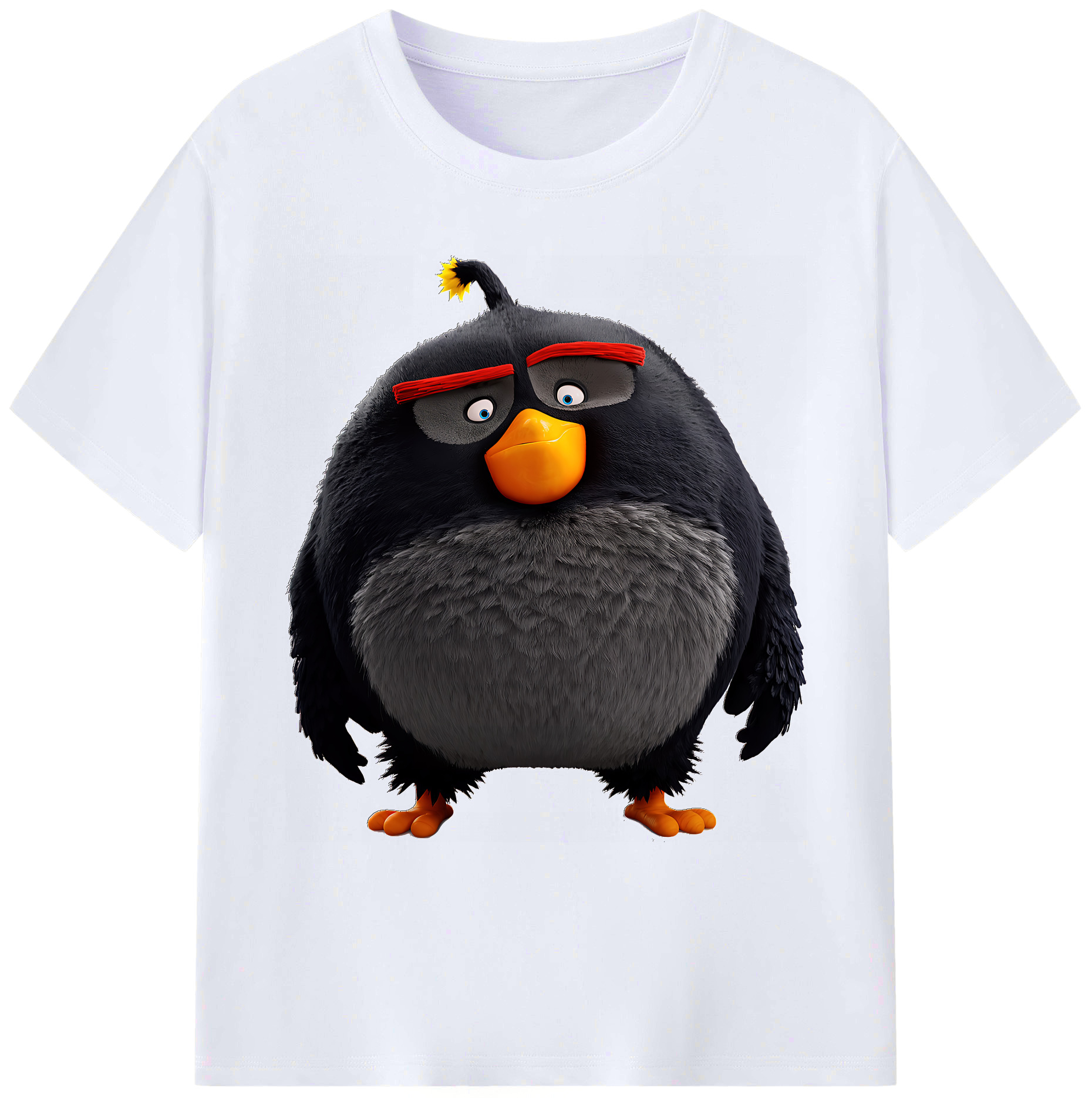 （画像用） Angry Birds アングリーバード 綿100％ メンズ半袖Tシャツ｜肌触りやわらか＆通気性