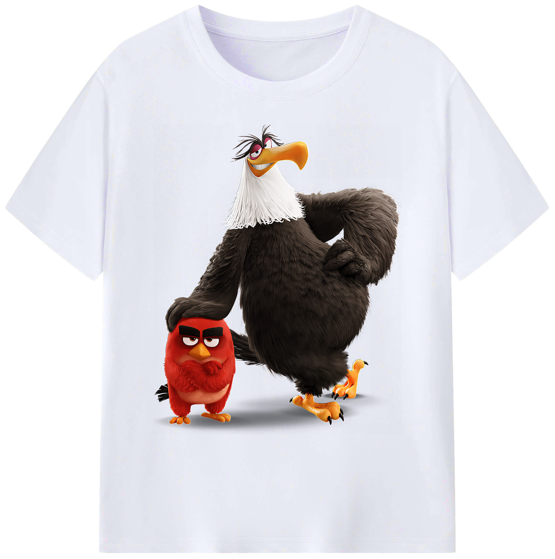 （画像用） Angry Birds アングリーバード 綿100％ メンズ半袖Tシャツ｜肌触りやわらか＆通気性