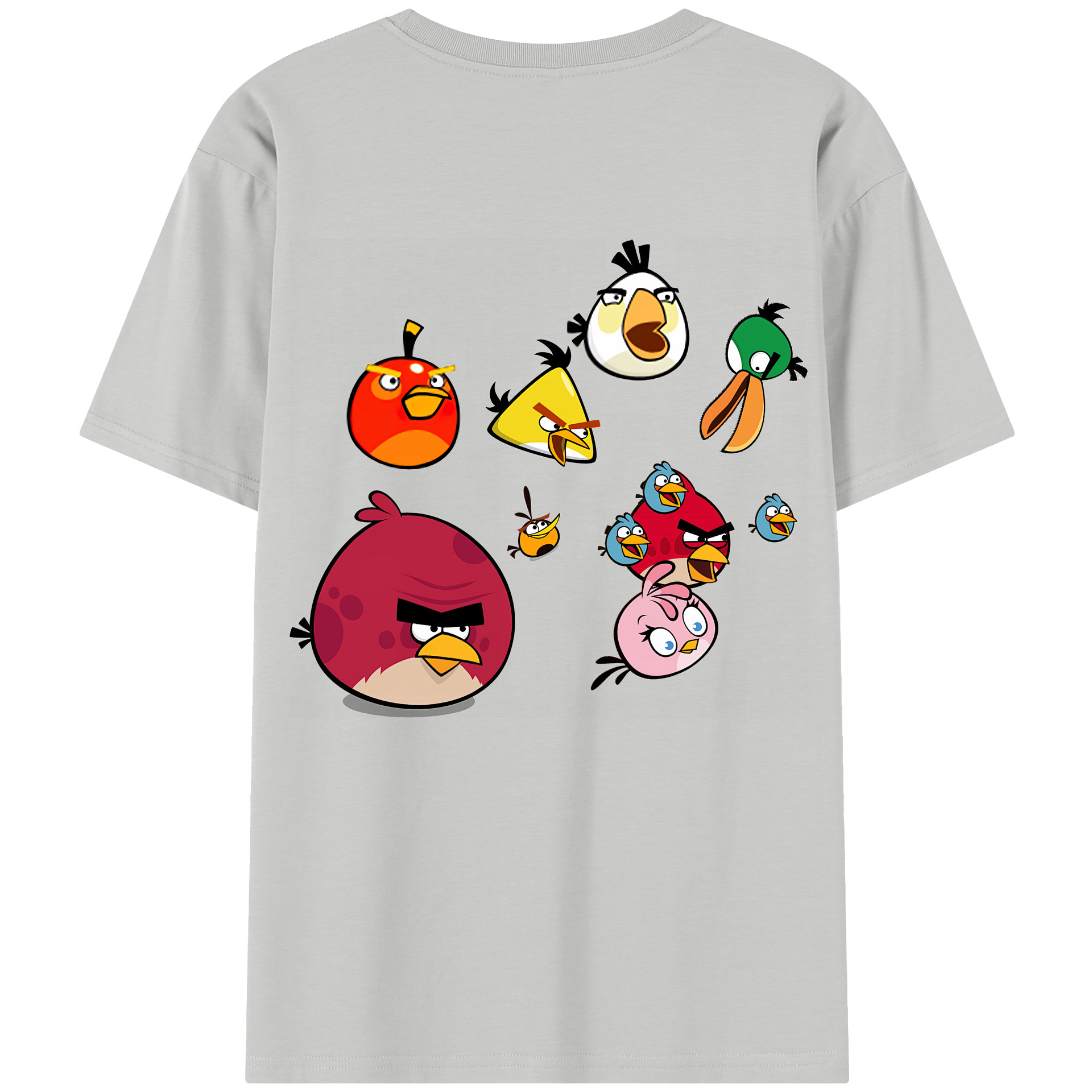 （画像用） Angry Birds アングリーバード レディース半袖Tシャツ(バックプリント)