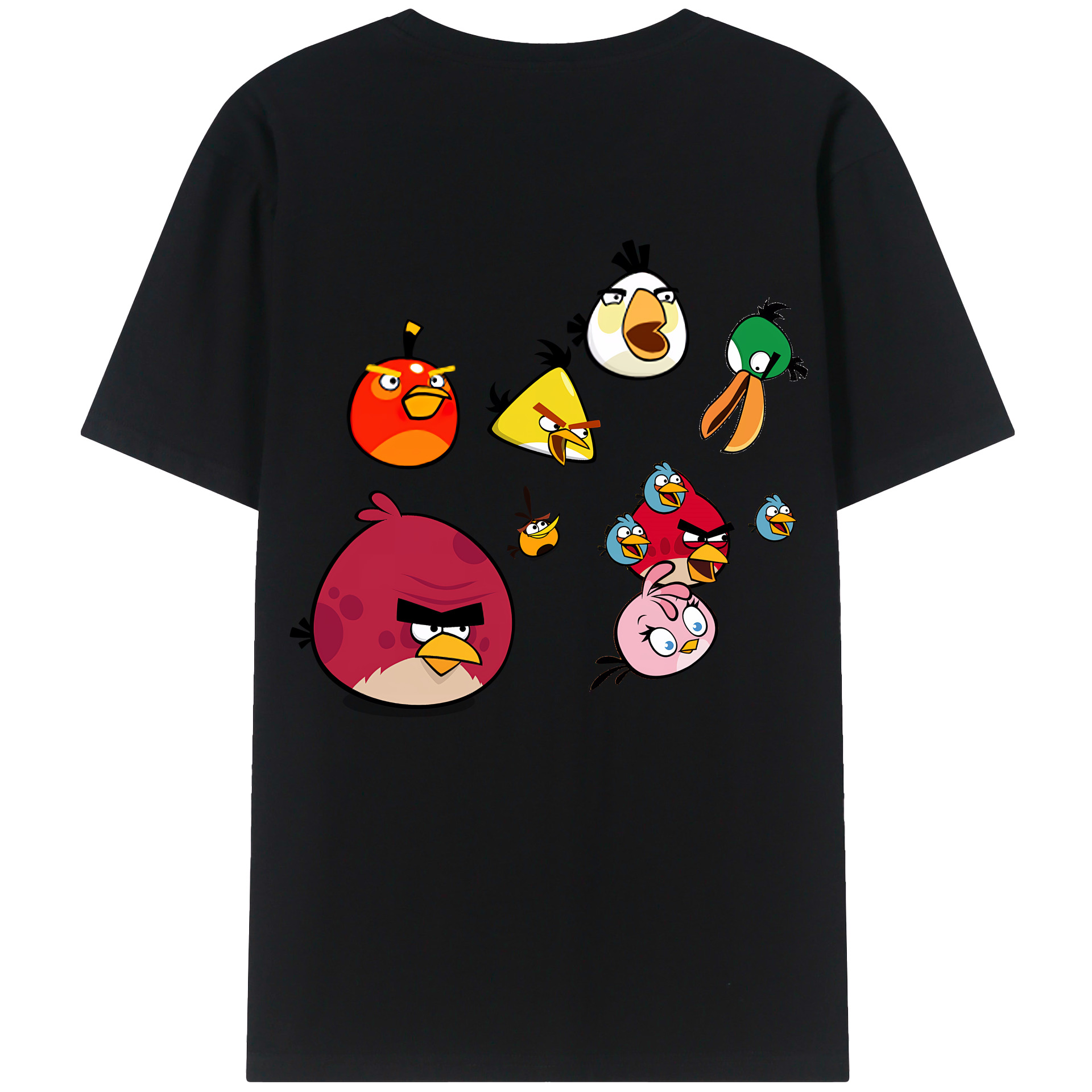 （画像用） Angry Birds アングリーバード レディース半袖Tシャツ(バックプリント)
