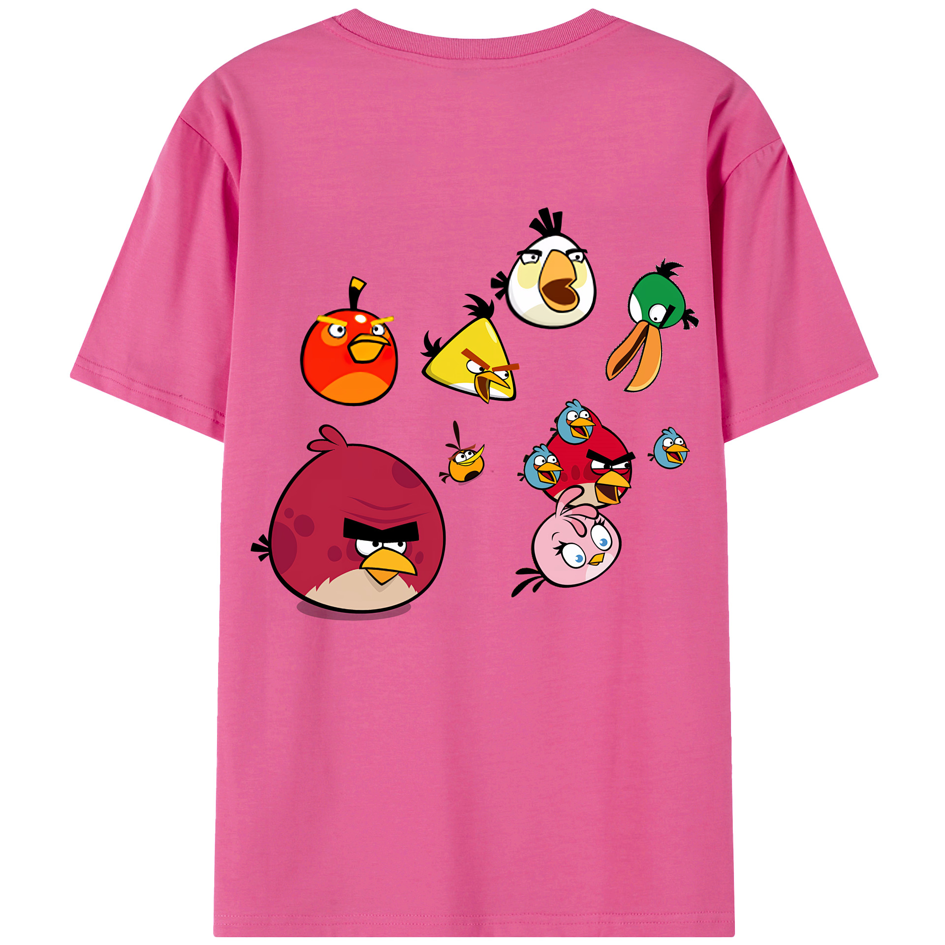 （画像用） Angry Birds アングリーバード レディース半袖Tシャツ(バックプリント)