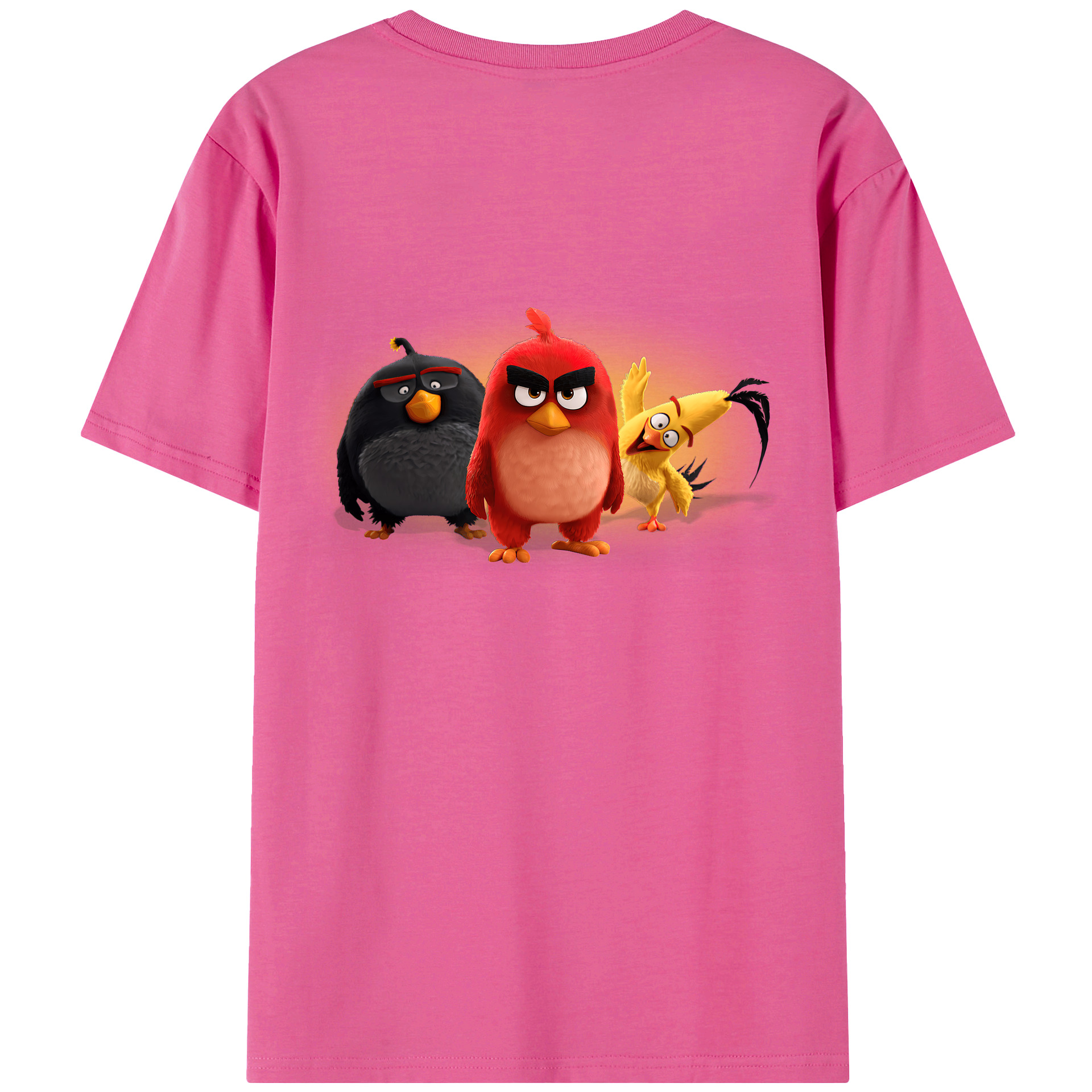 （画像用） Angry Birds アングリーバード レディース半袖Tシャツ(バックプリント)