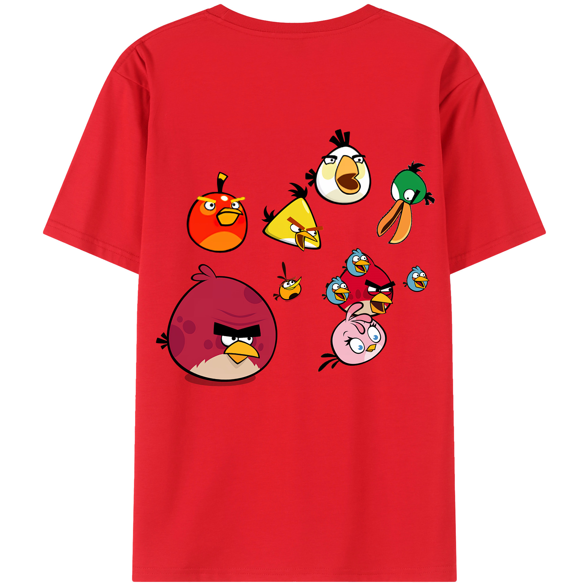 （画像用） Angry Birds アングリーバード レディース半袖Tシャツ(バックプリント)