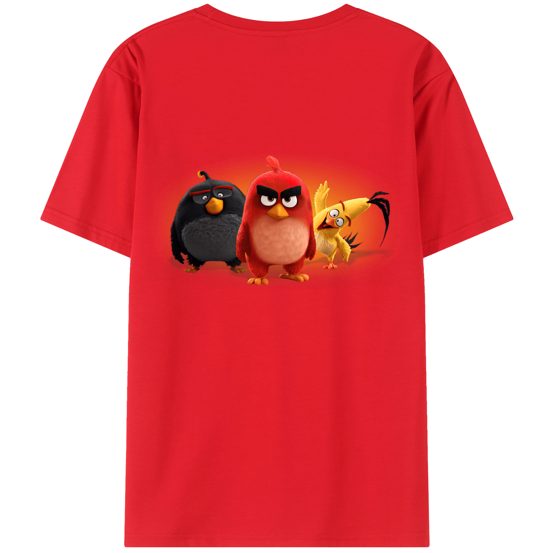 （画像用） Angry Birds アングリーバード レディース半袖Tシャツ(バックプリント)
