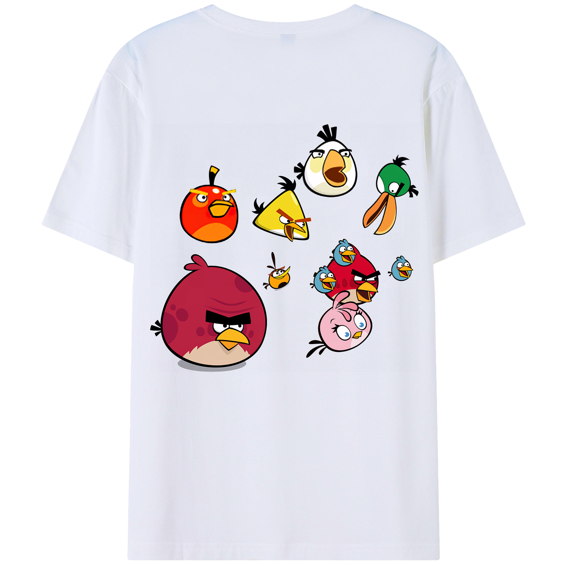 （画像用） Angry Birds アングリーバード レディース半袖Tシャツ(バックプリント)