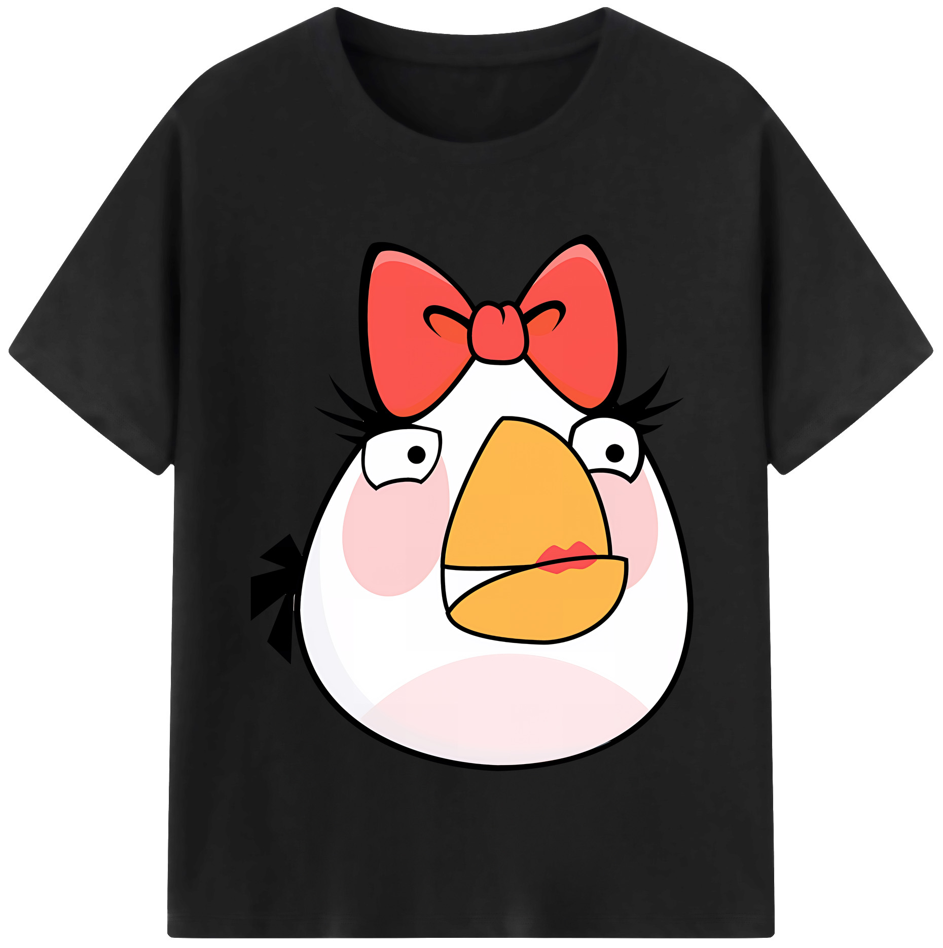 （画像用） Angry Birds アングリーバード レディースカジュアルプリントTシャツ（綿100％）