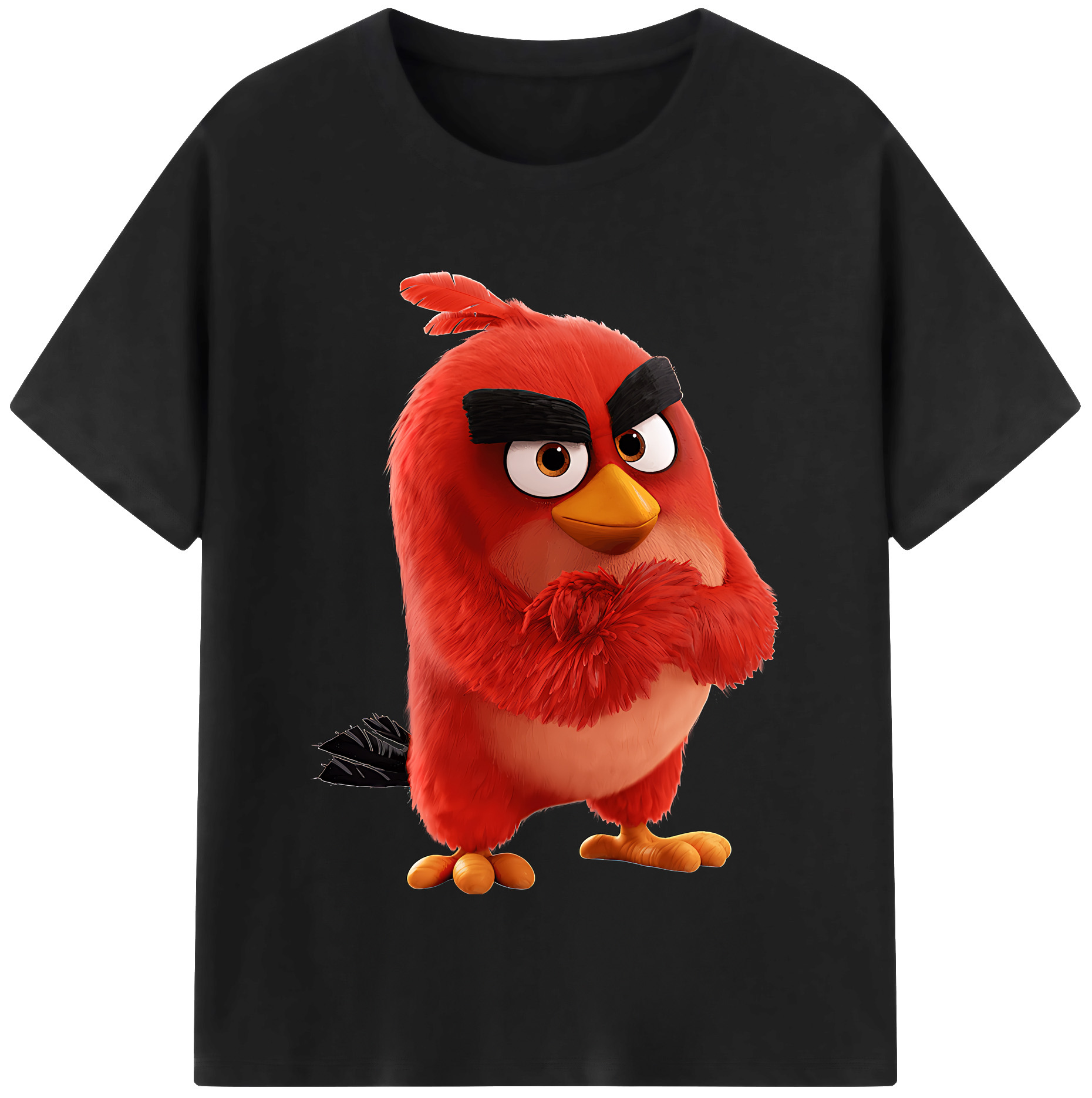 （画像用） Angry Birds アングリーバード レディースカジュアルプリントTシャツ（綿100％）