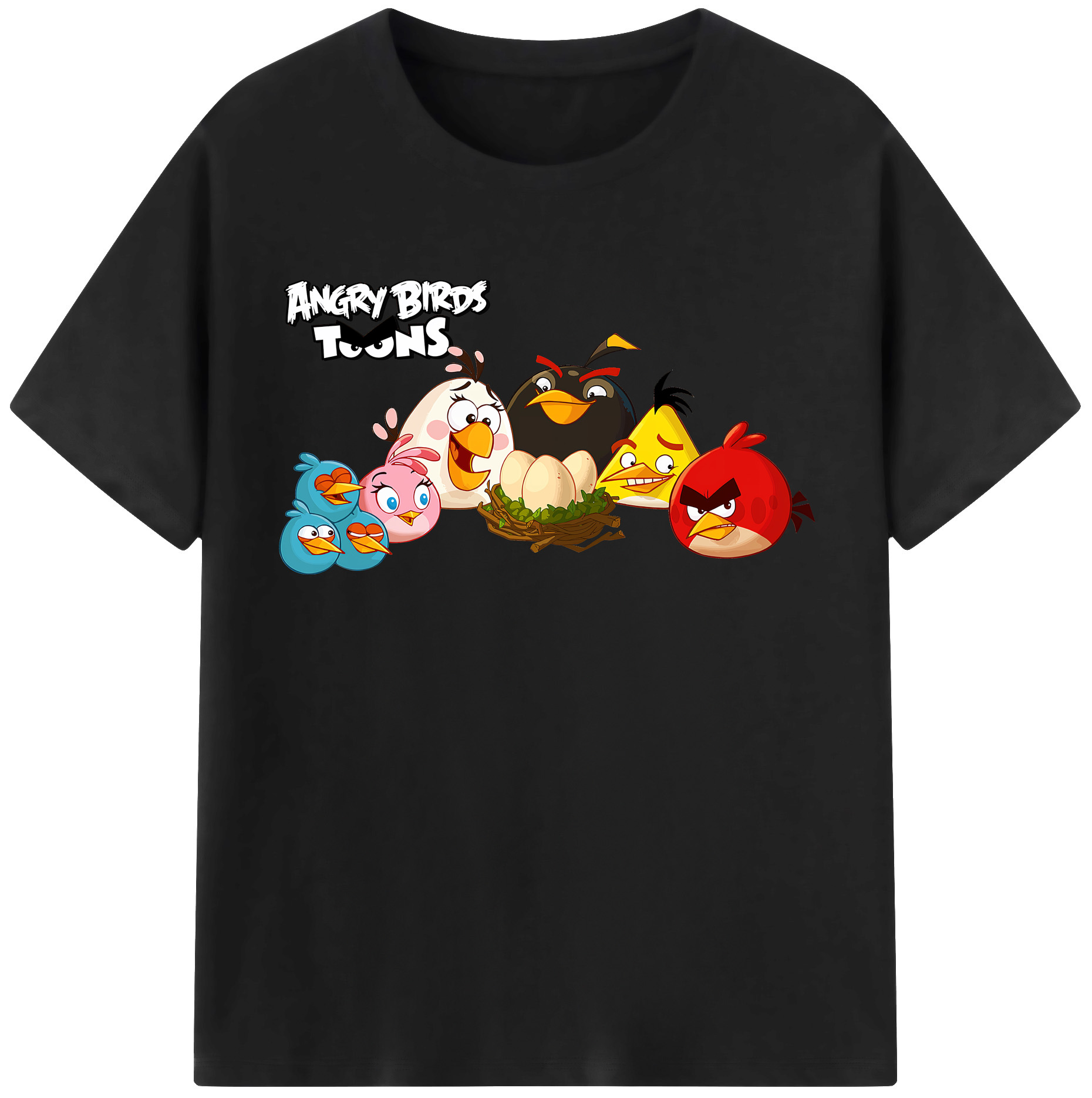 （画像用） Angry Birds アングリーバード レディースカジュアルプリントTシャツ（綿100％）