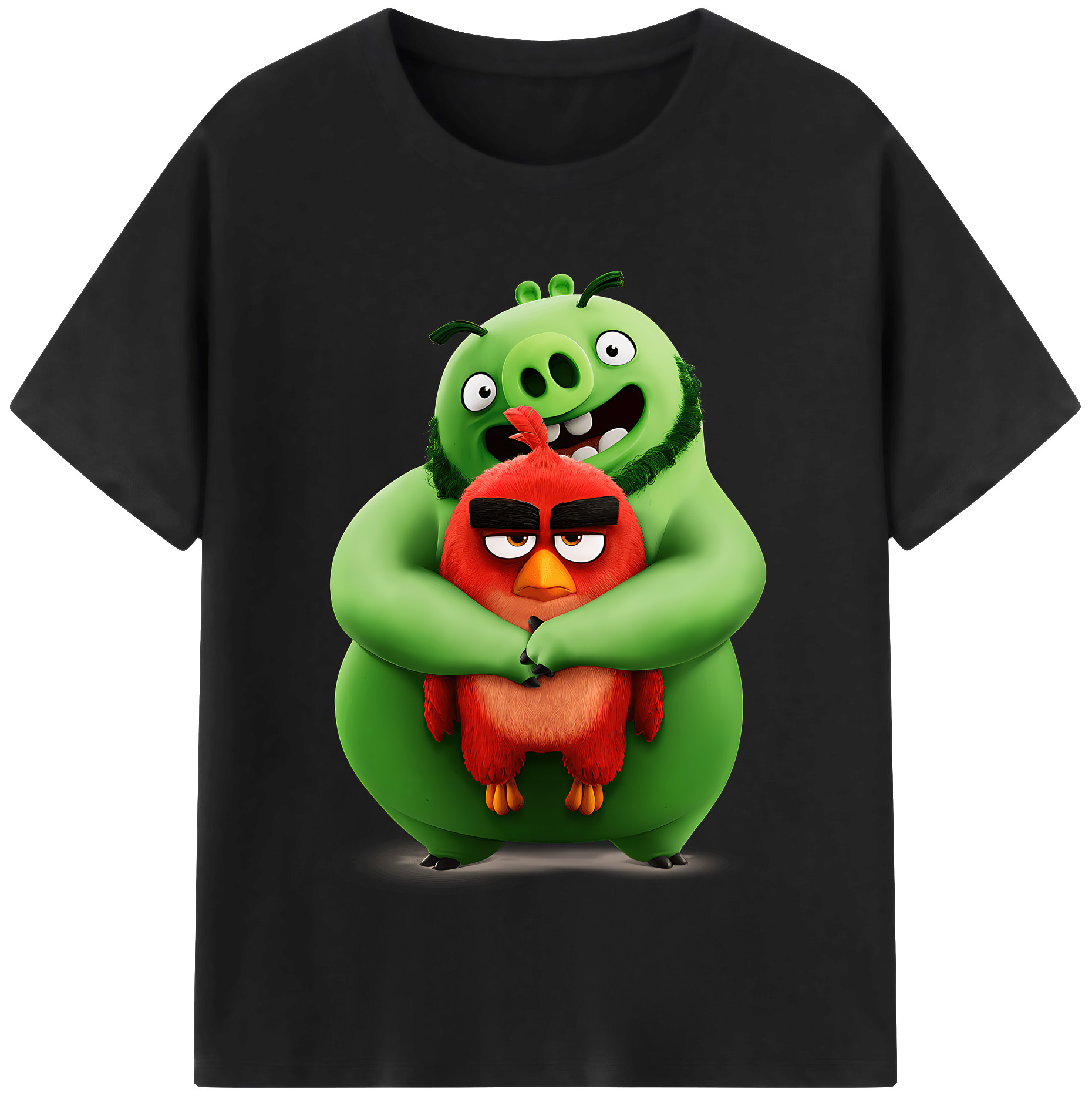 （画像用） Angry Birds アングリーバード レディースカジュアルプリントTシャツ（綿100％）
