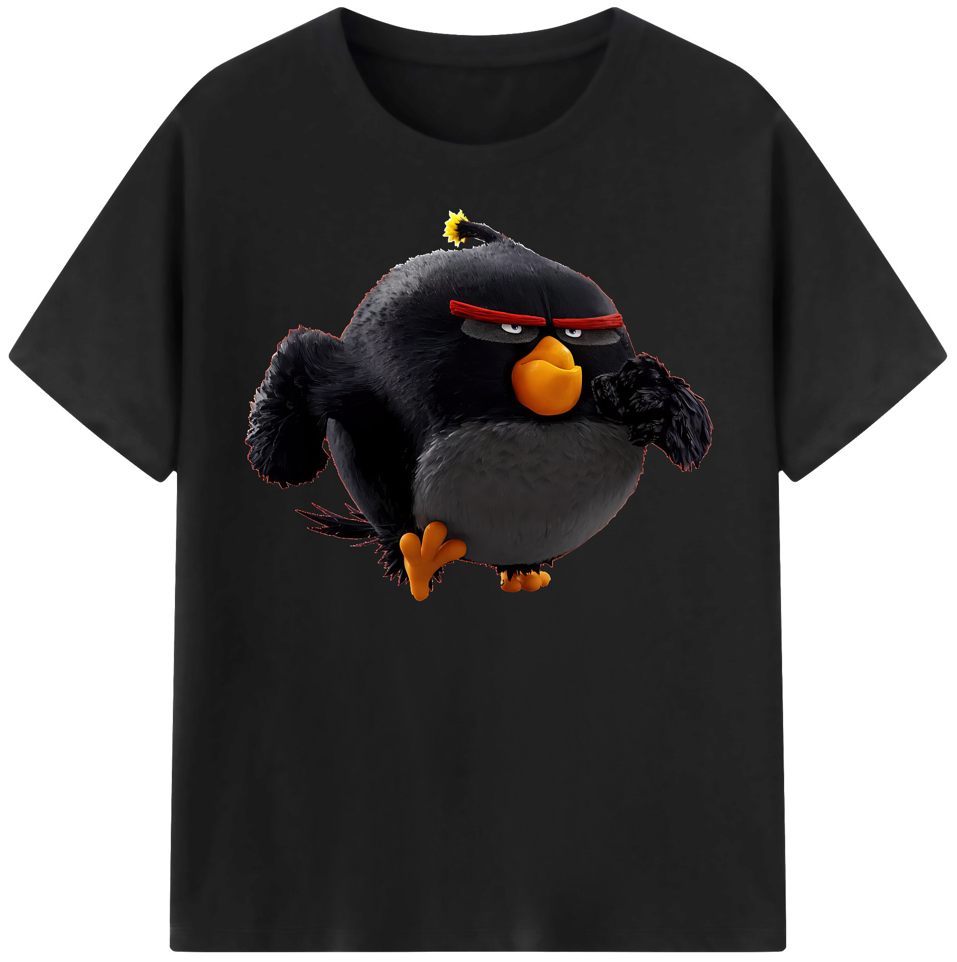 （画像用） Angry Birds アングリーバード レディースカジュアルプリントTシャツ（綿100％）