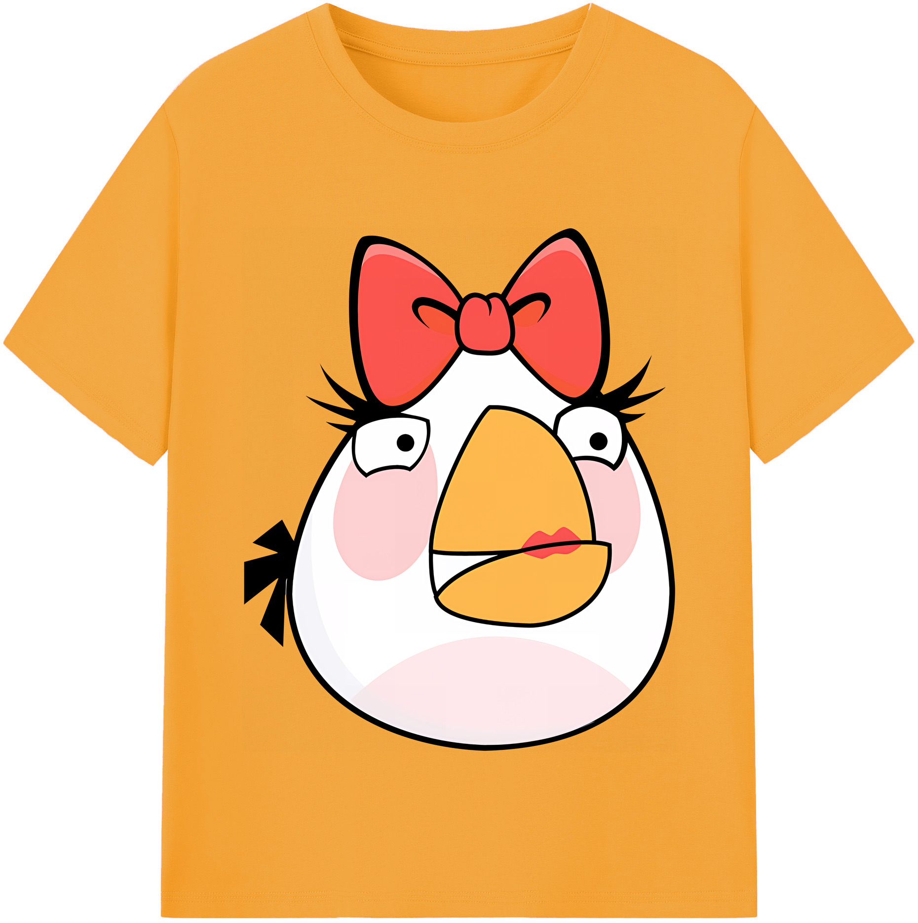 （画像用） Angry Birds アングリーバード レディースカジュアルプリントTシャツ（綿100％）