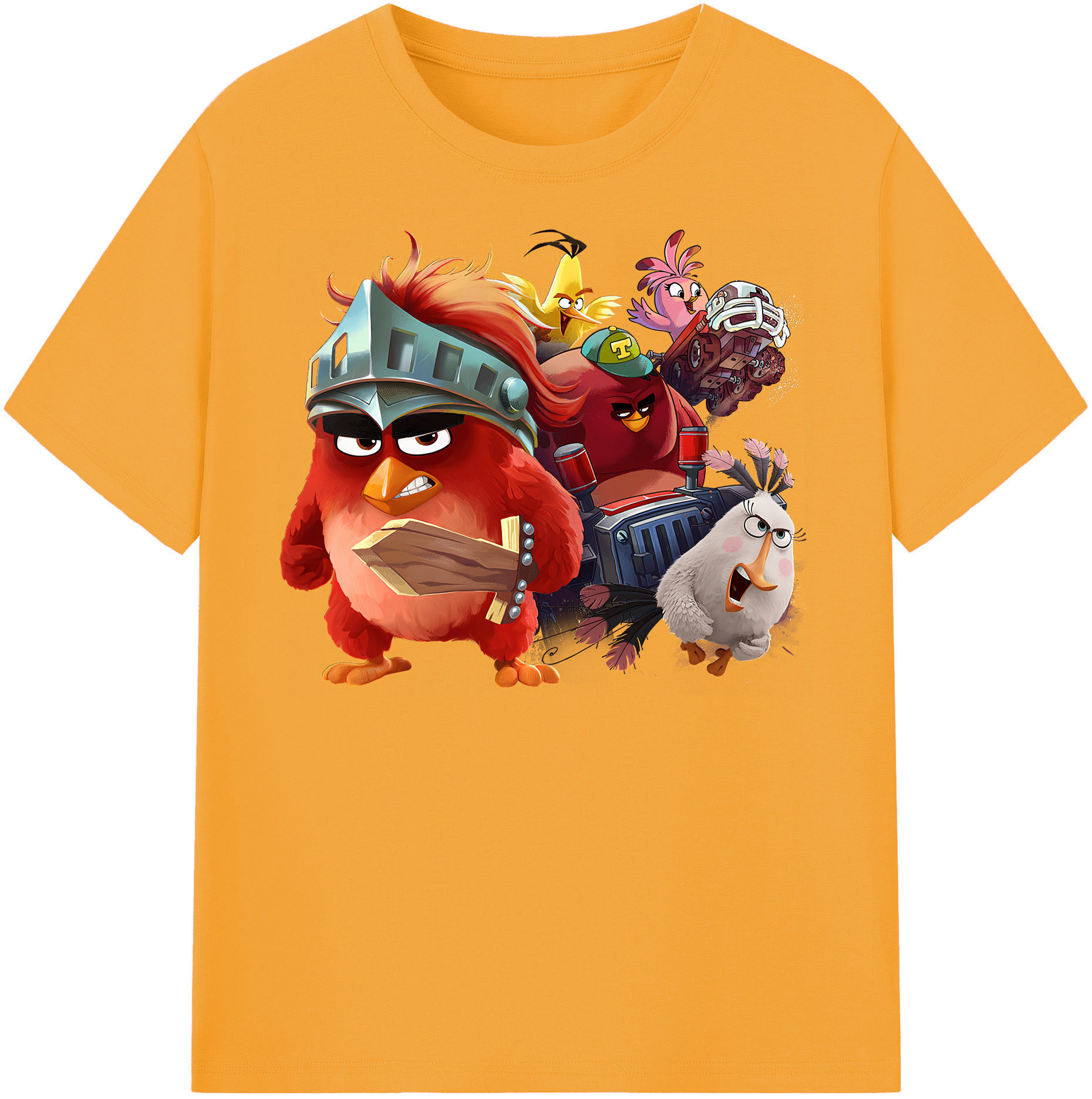（画像用） Angry Birds アングリーバード レディースカジュアルプリントTシャツ（綿100％）