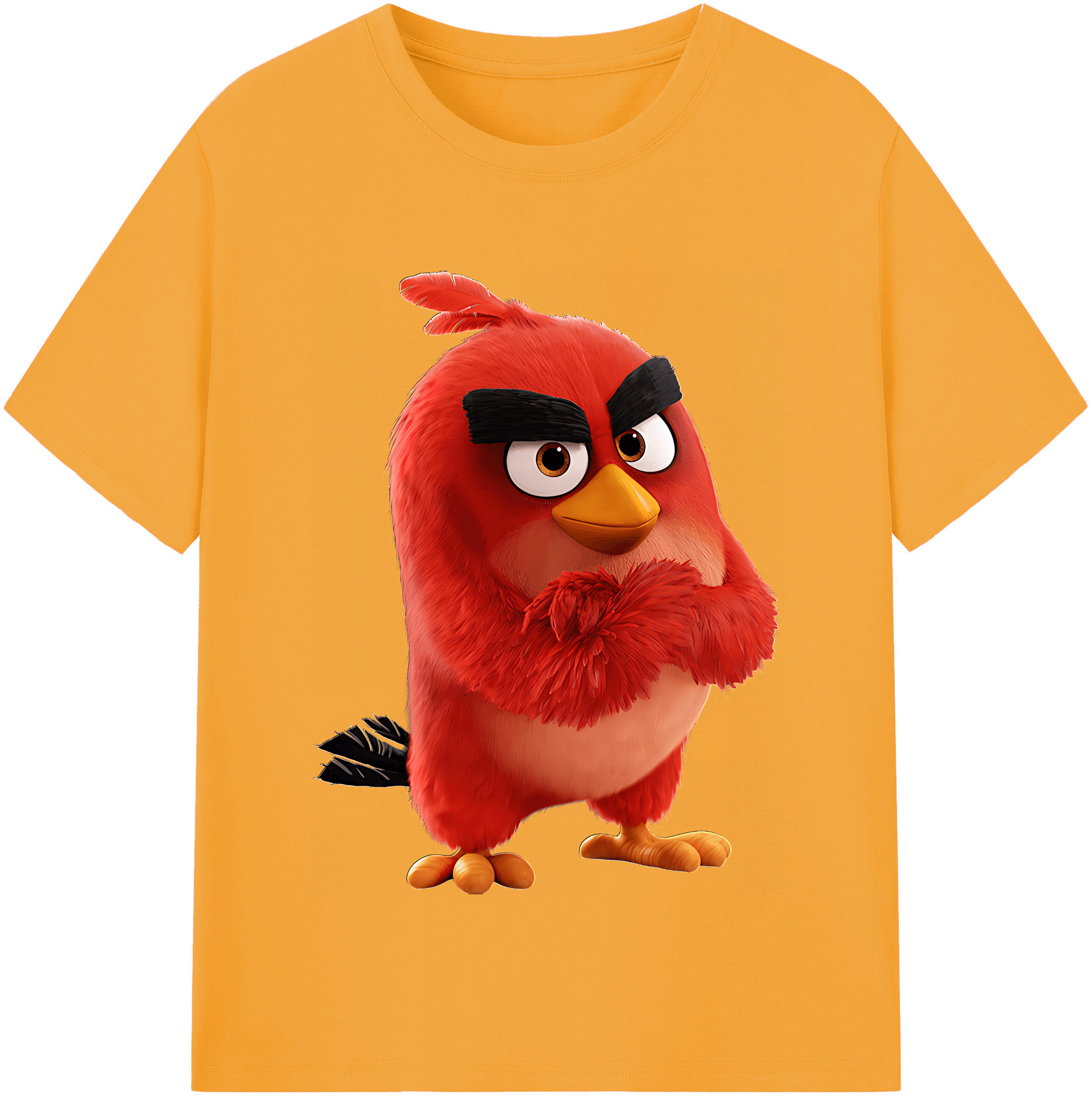 （画像用） Angry Birds アングリーバード レディースカジュアルプリントTシャツ（綿100％）