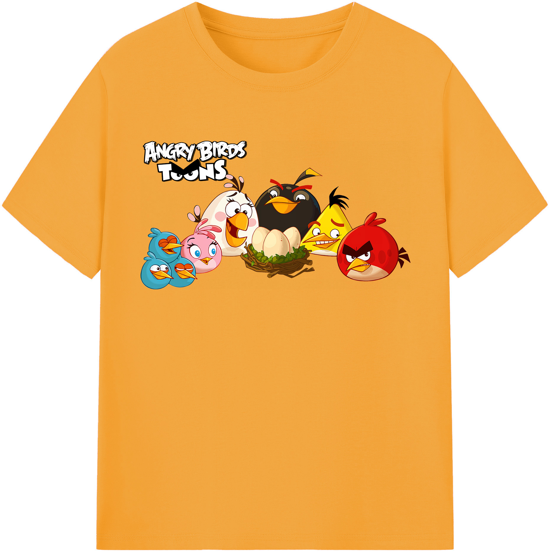 （画像用） Angry Birds アングリーバード レディースカジュアルプリントTシャツ（綿100％）