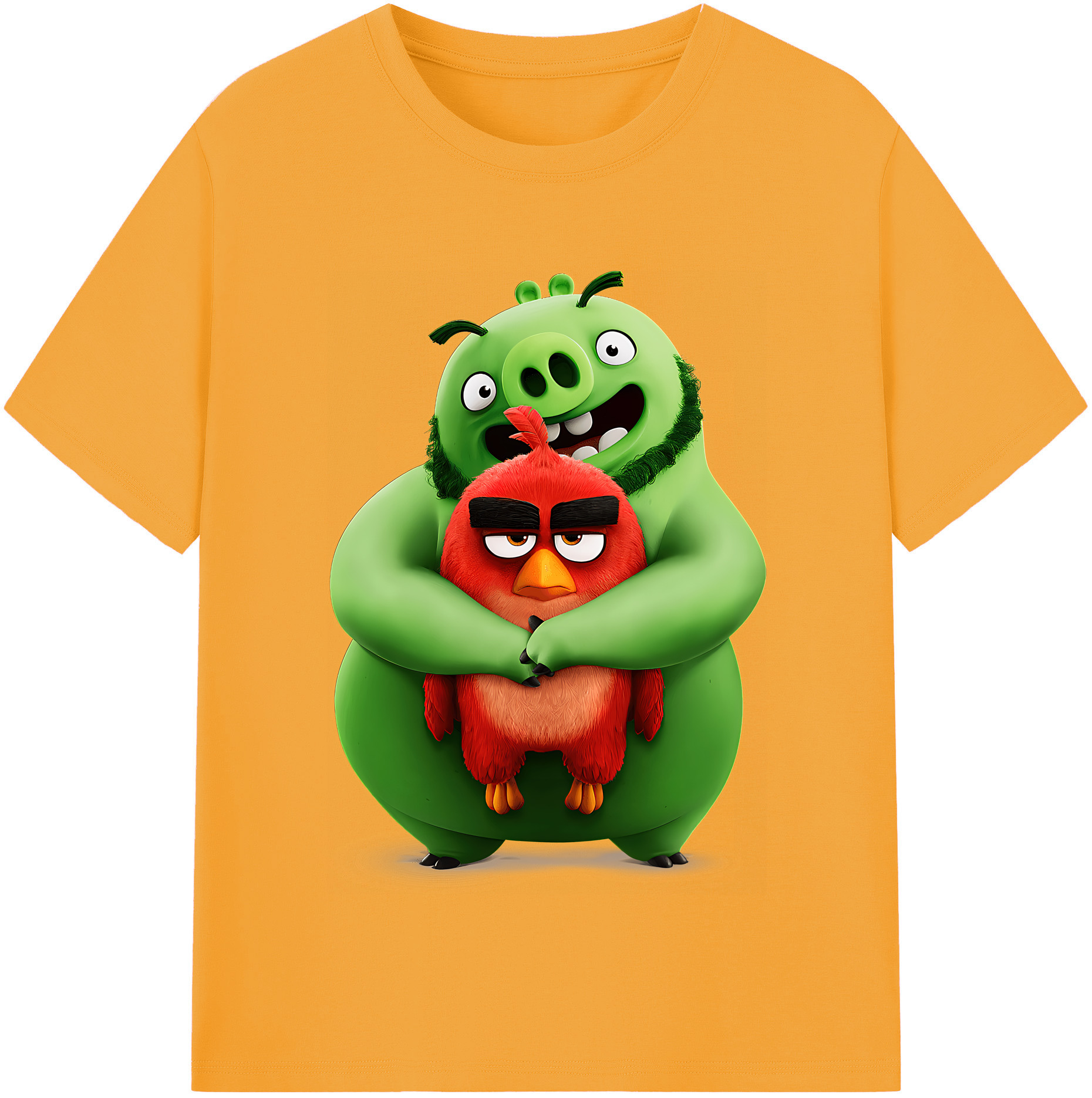 （画像用） Angry Birds アングリーバード レディースカジュアルプリントTシャツ（綿100％）
