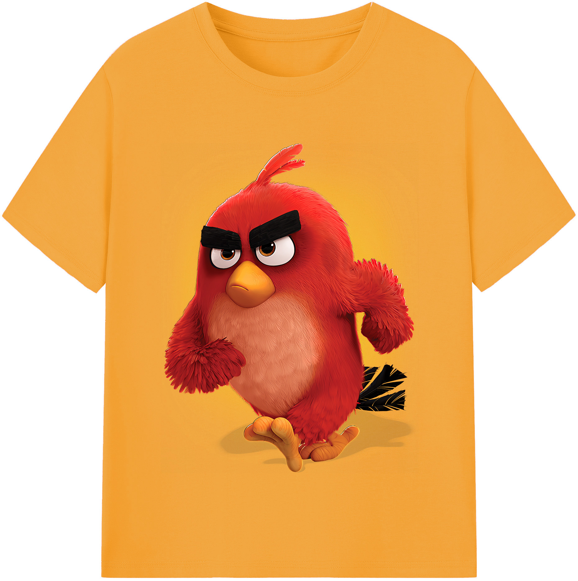 （画像用） Angry Birds アングリーバード レディースカジュアルプリントTシャツ（綿100％）
