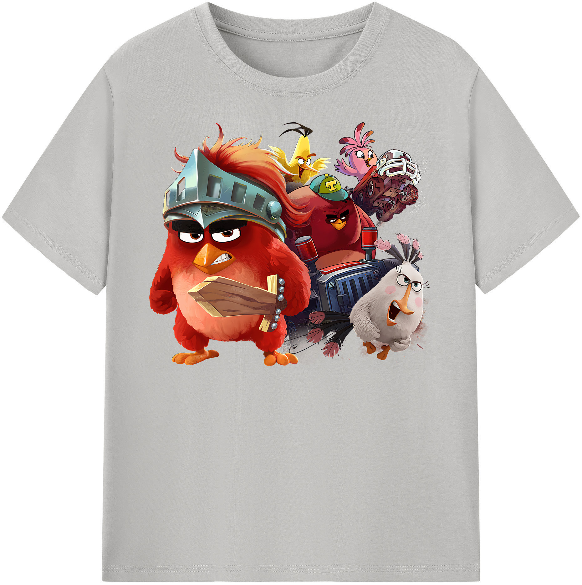 （画像用） Angry Birds アングリーバード レディースカジュアルプリントTシャツ（綿100％）