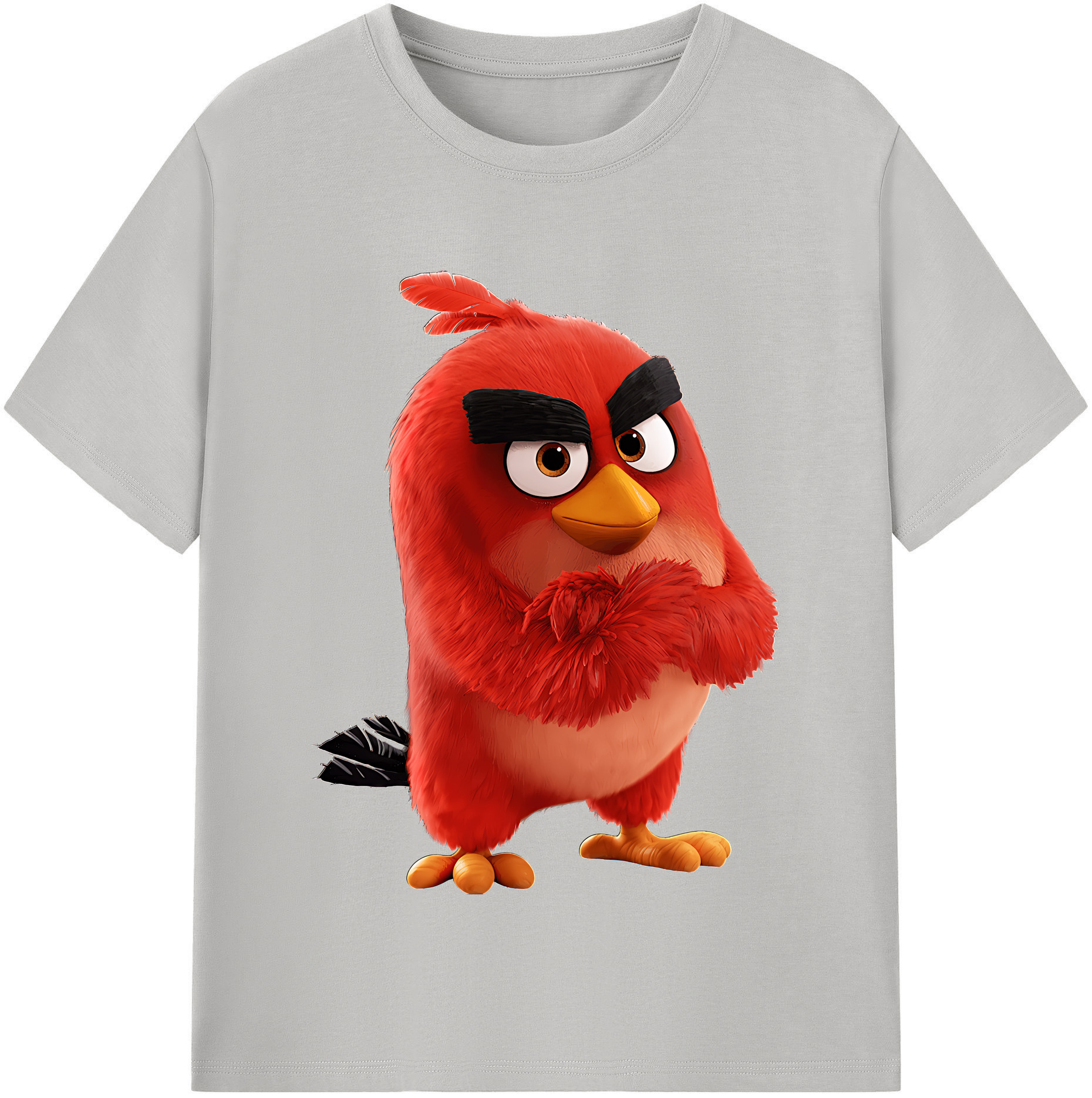 （画像用） Angry Birds アングリーバード レディースカジュアルプリントTシャツ（綿100％）